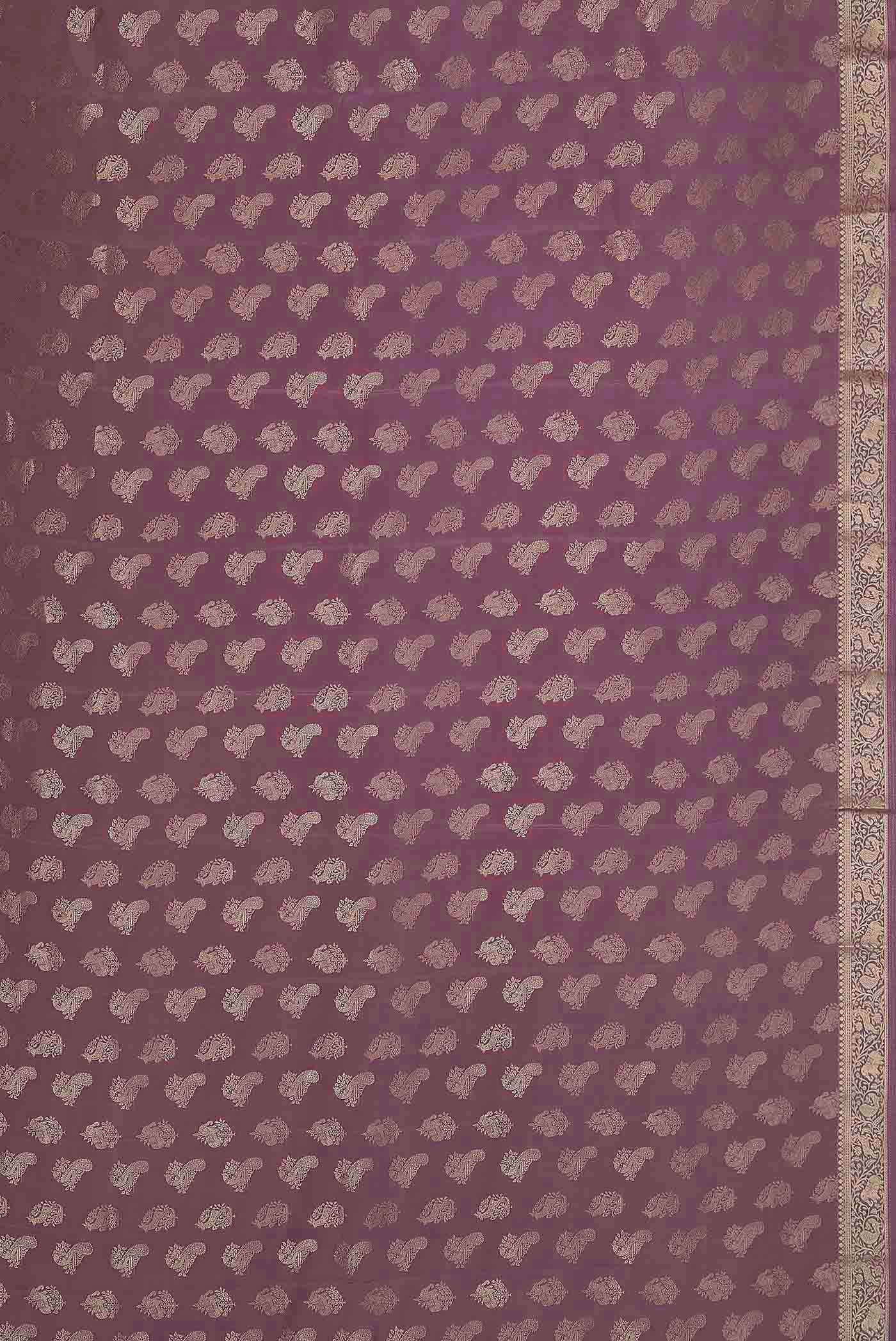 Lavender Mysore Crepe Saree