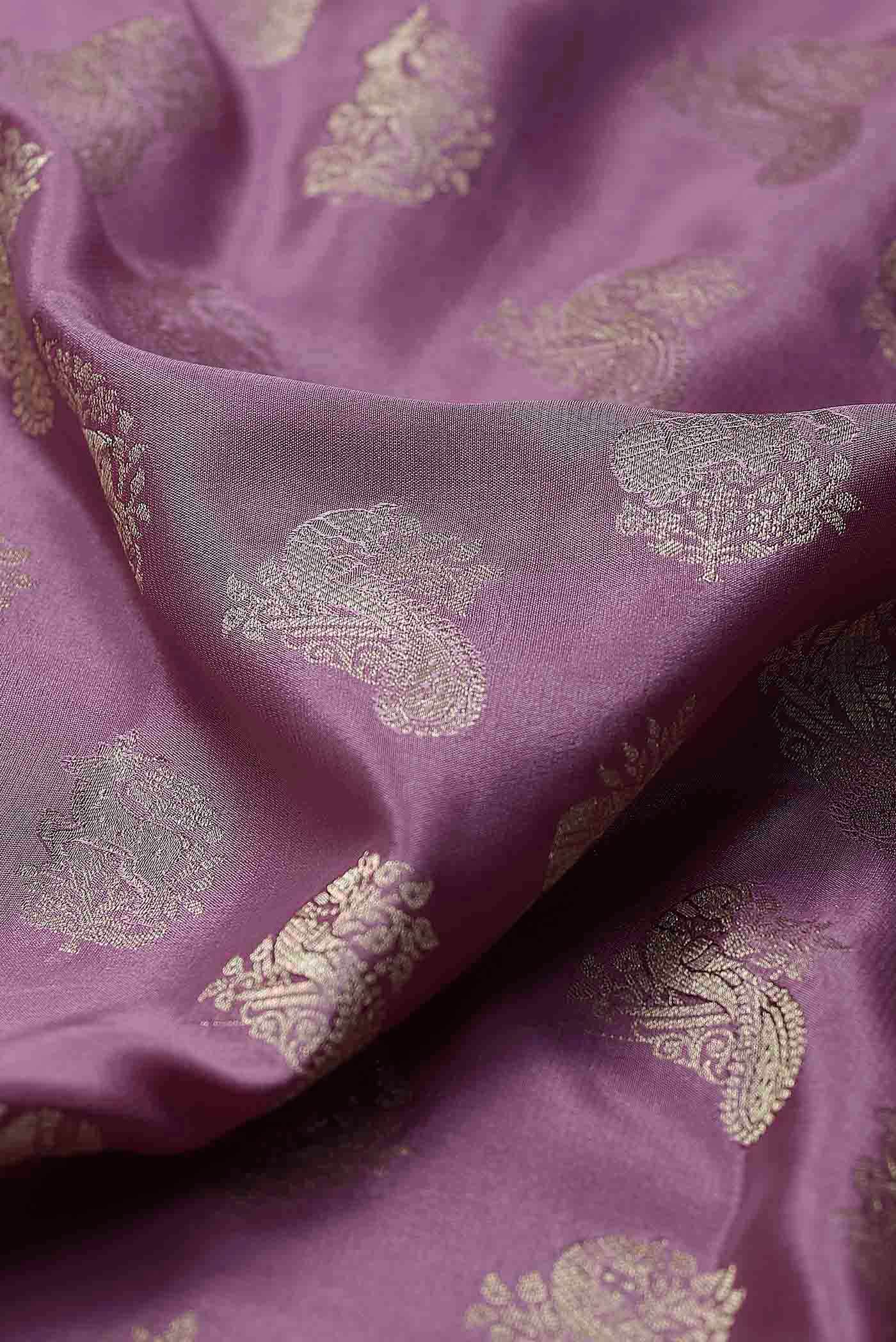 Lavender Mysore Crepe Saree