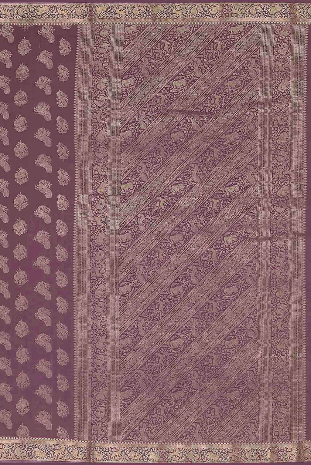 Lavender Mysore Crepe Saree