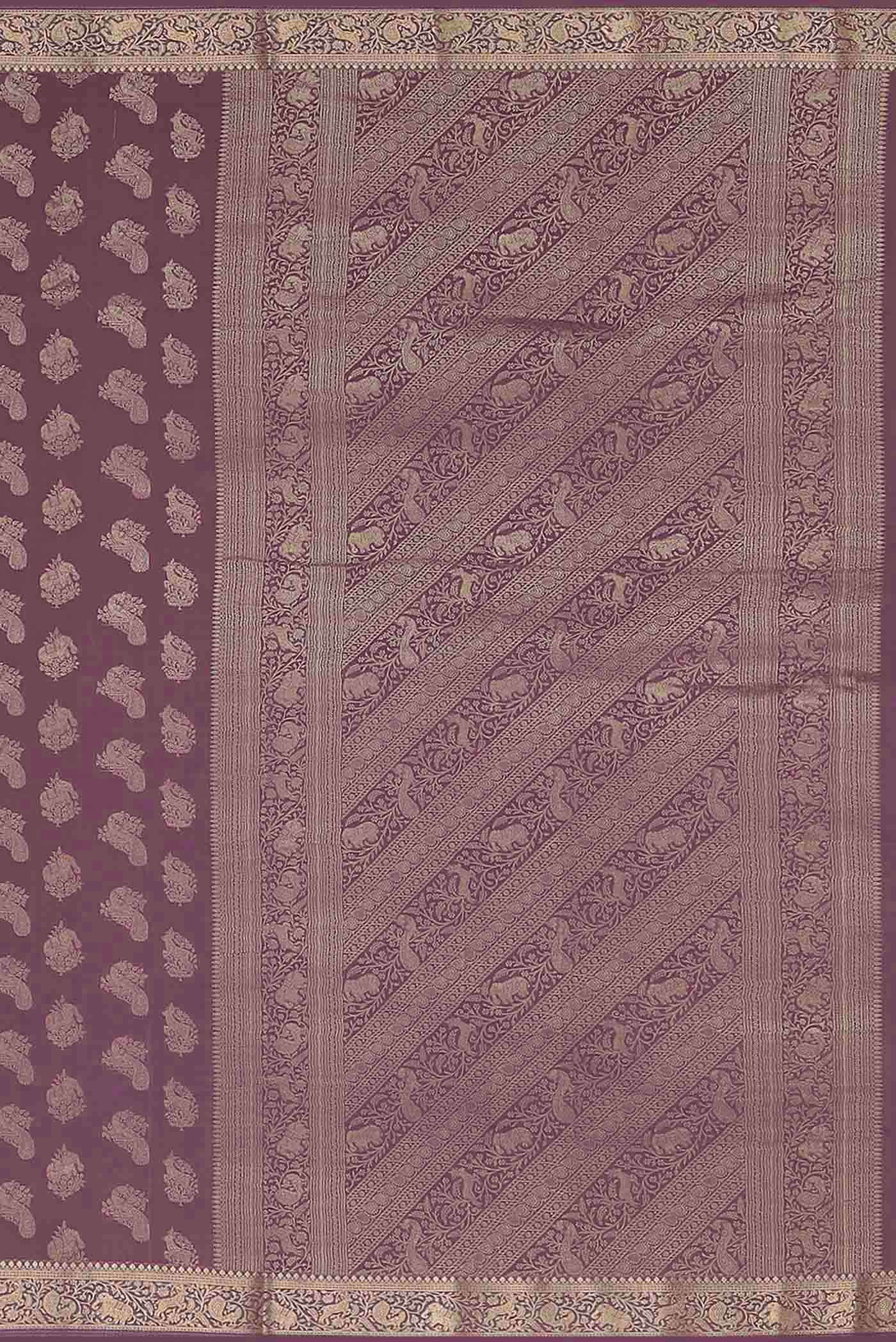 Lavender Mysore Crepe Saree