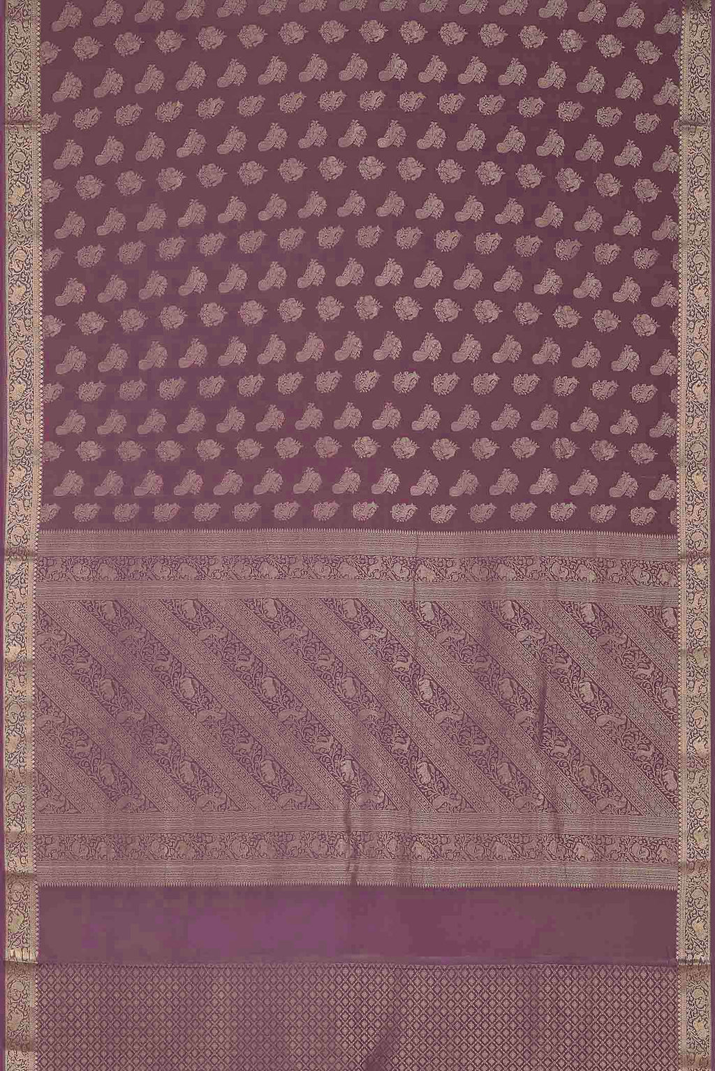 Lavender Mysore Crepe Saree