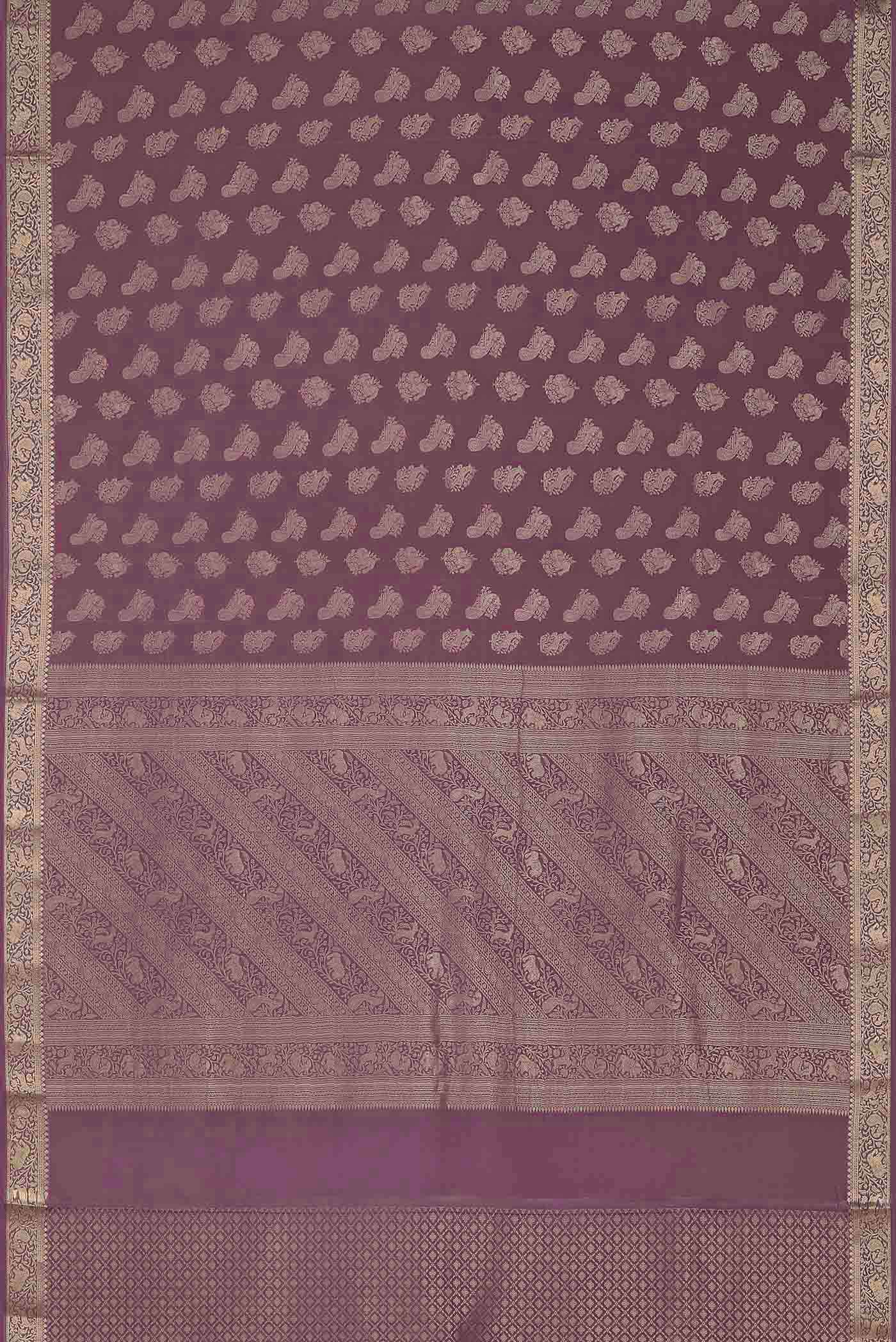 Lavender Mysore Crepe Saree