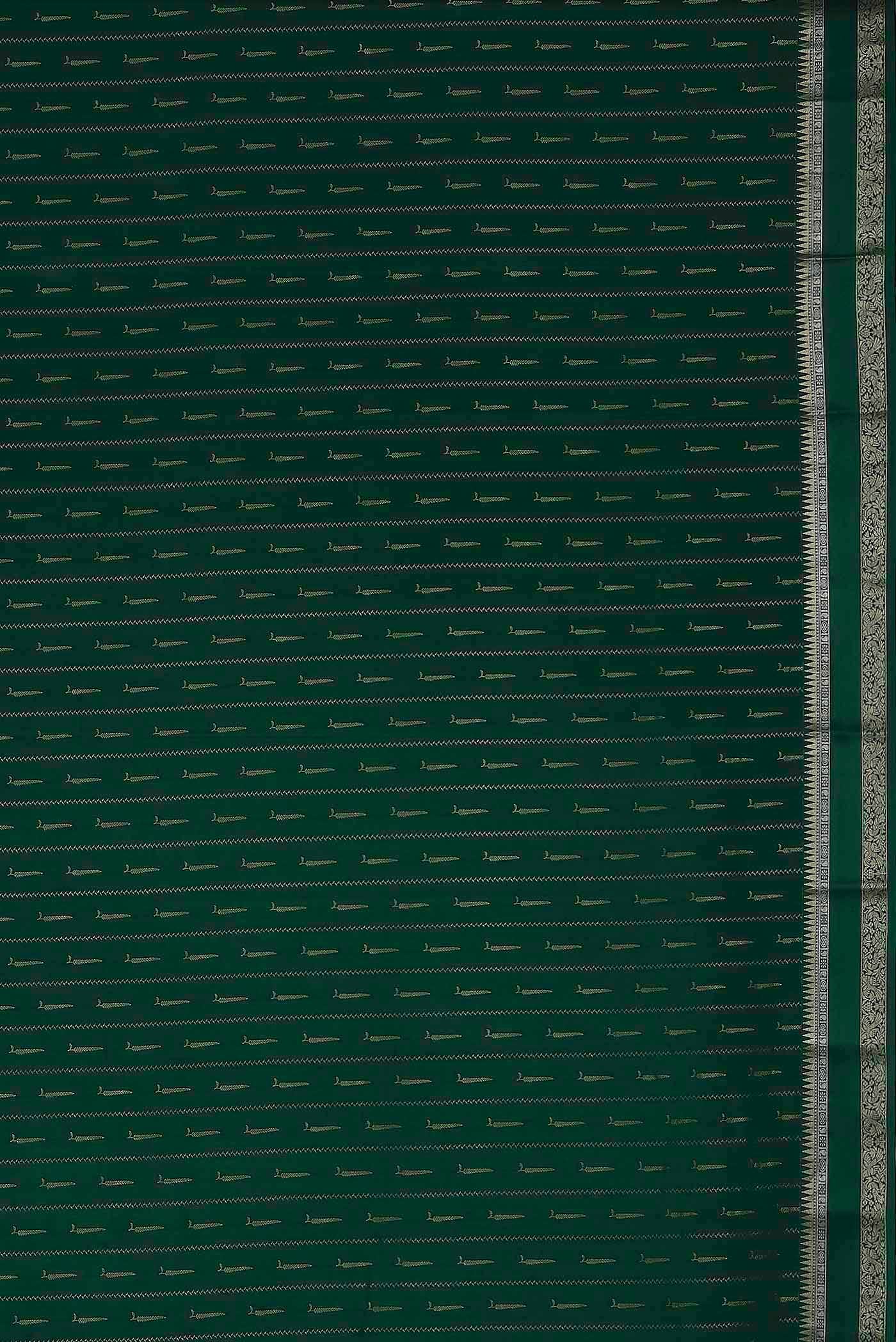 Green Mysore Crepe Saree