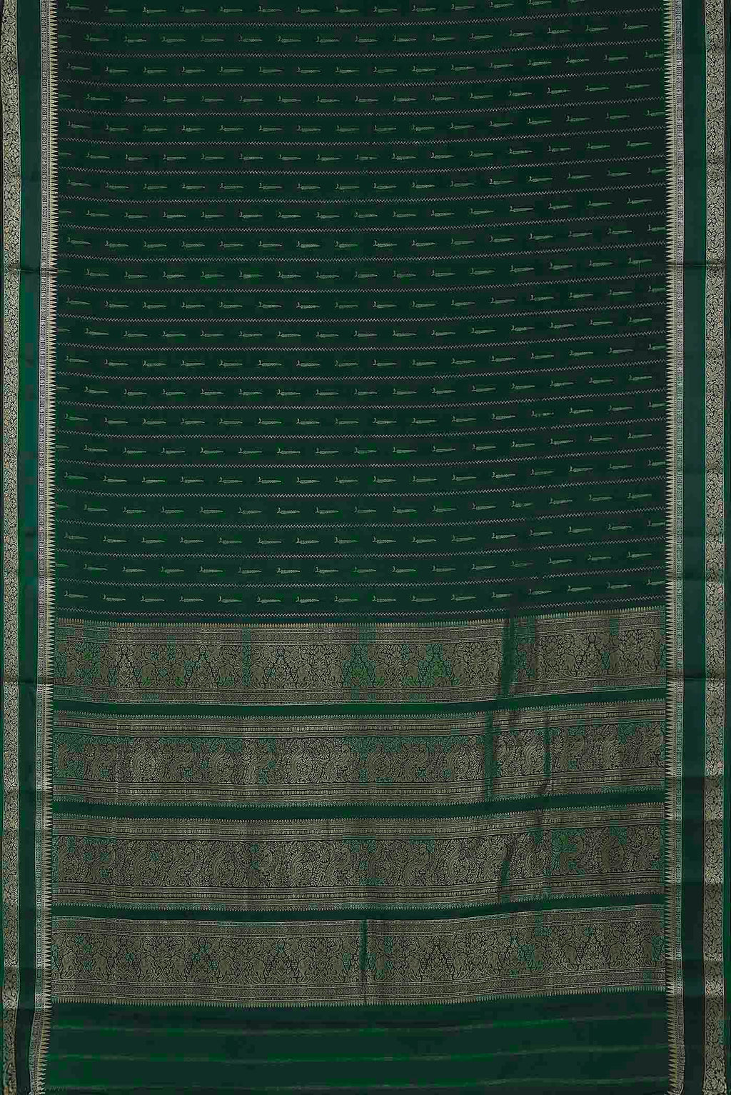 Green Mysore Crepe Saree
