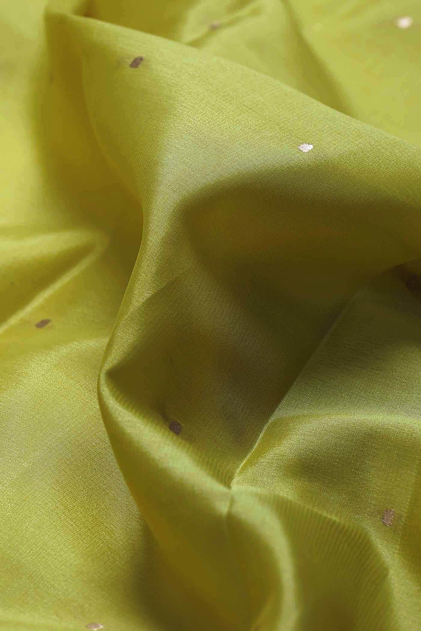 Yellow Mysore Crepe Saree