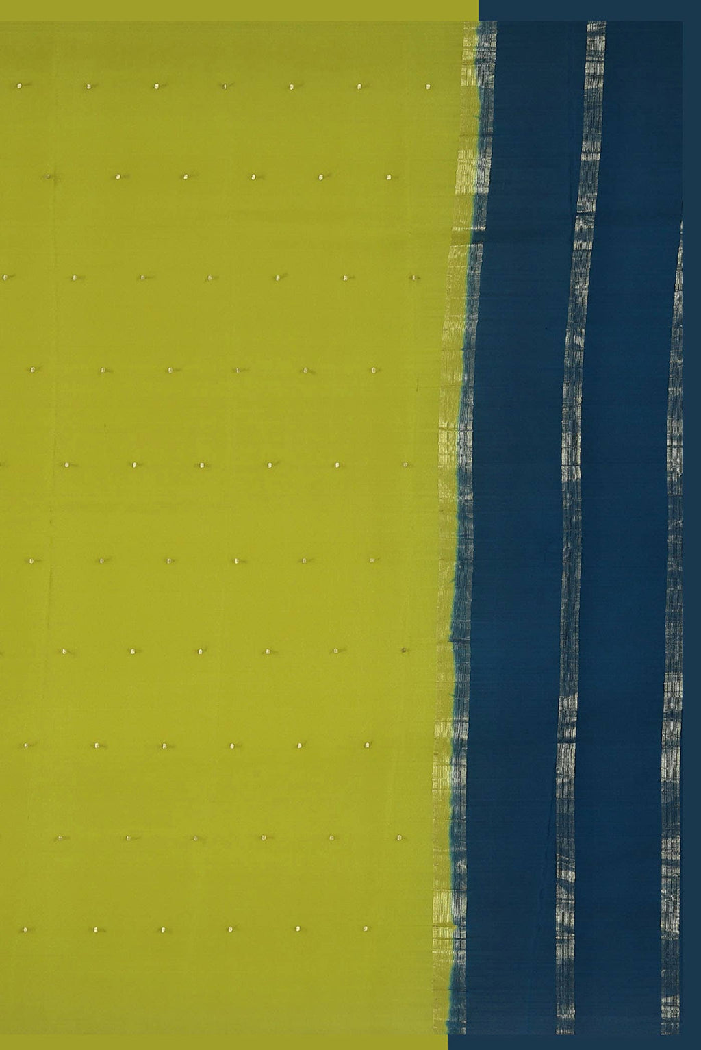Yellow Mysore Crepe Saree
