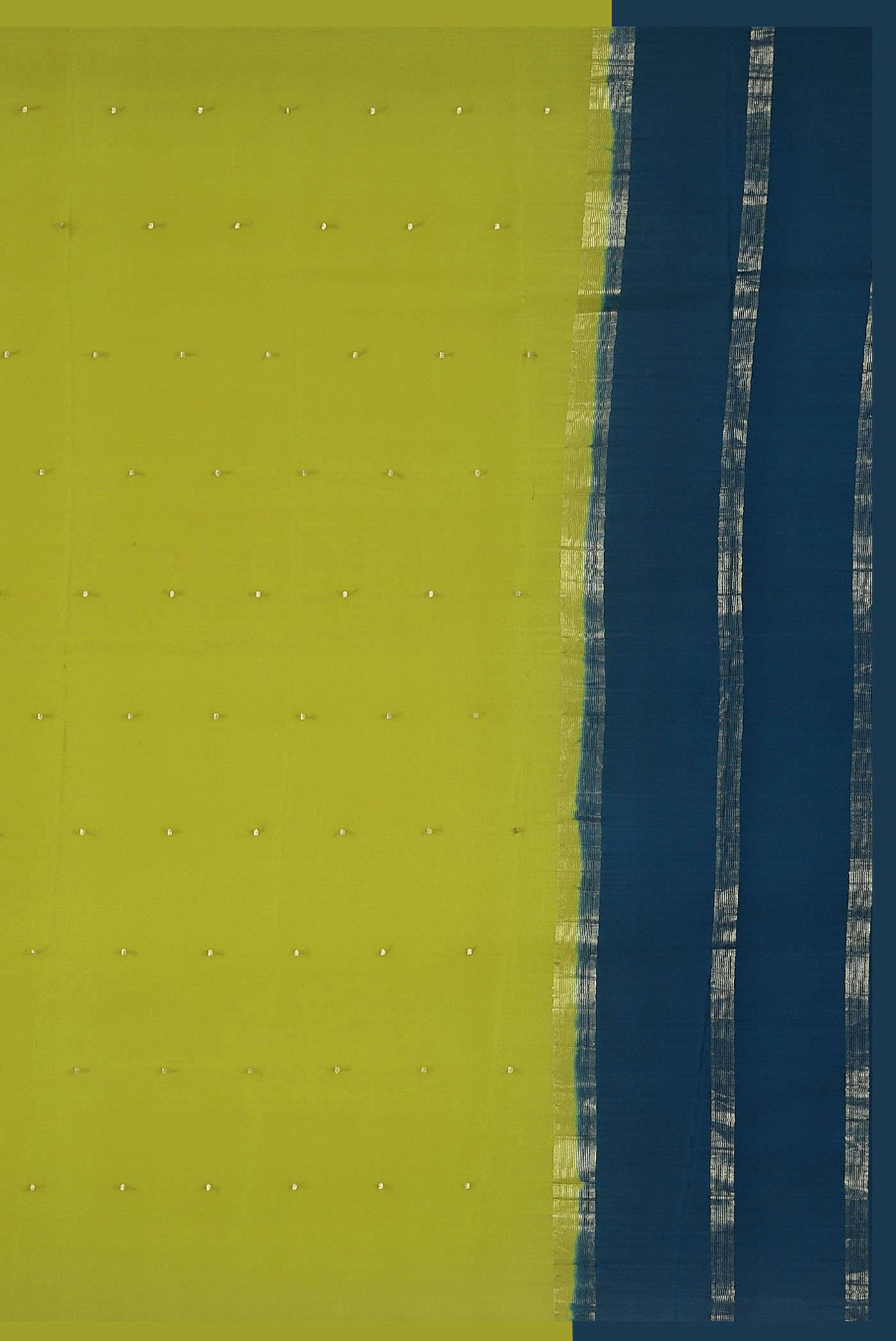 Yellow Mysore Crepe Saree