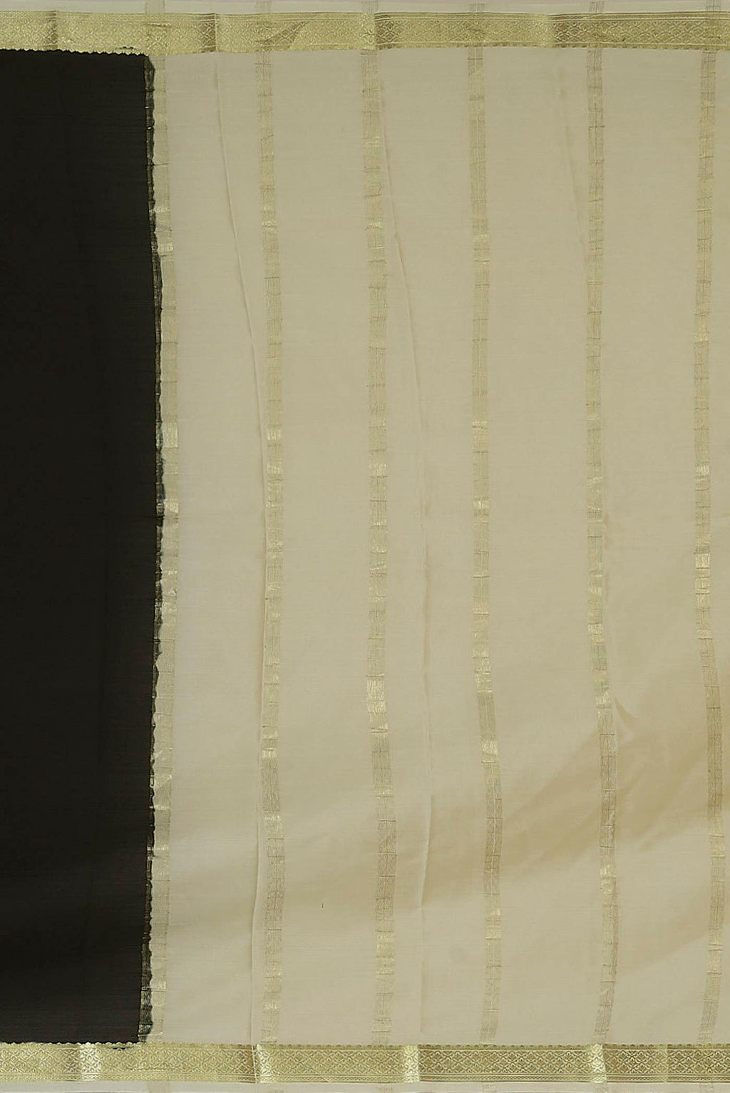 Black Mysore Crepe Saree