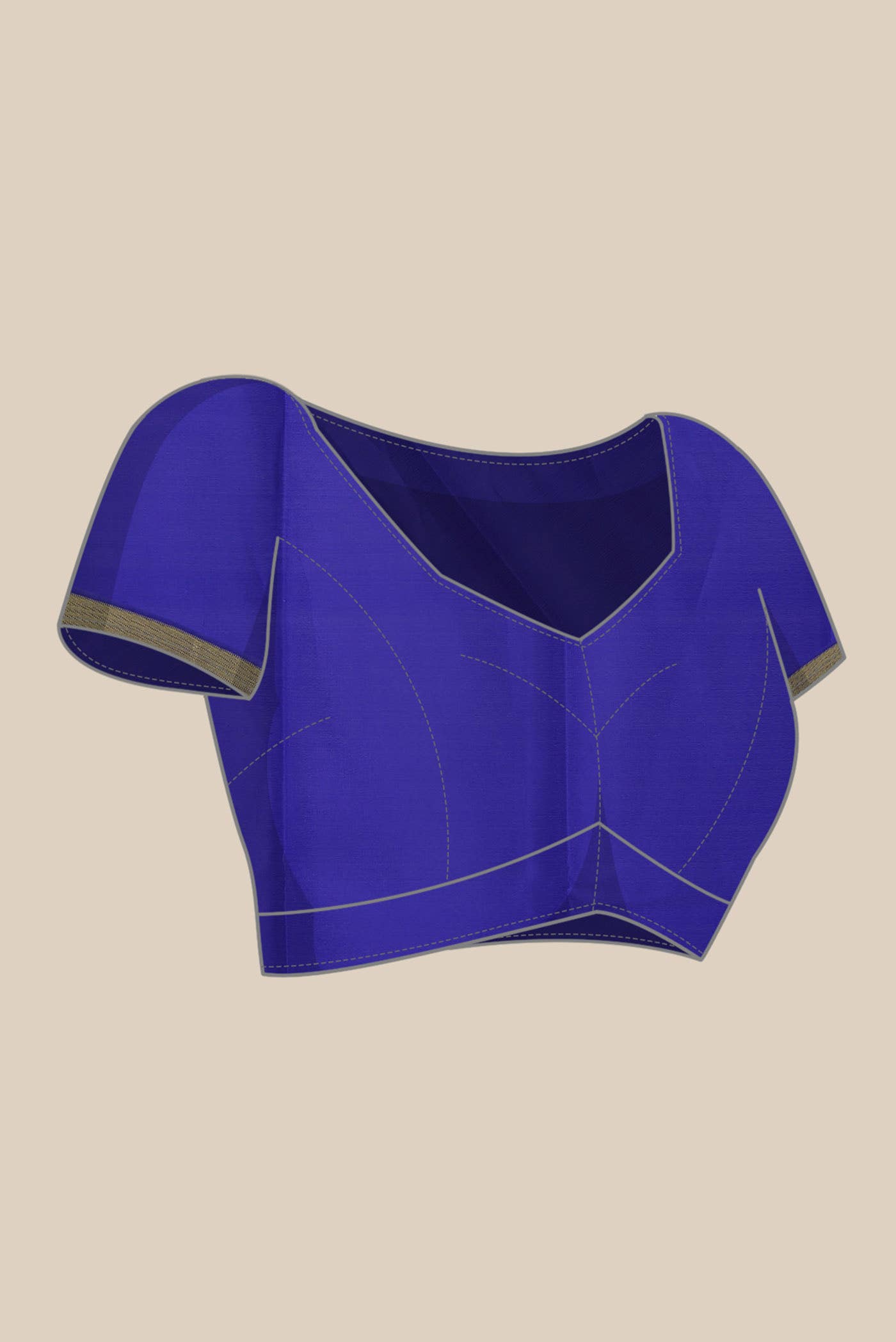 Royal Blue Mysore Crepe Saree