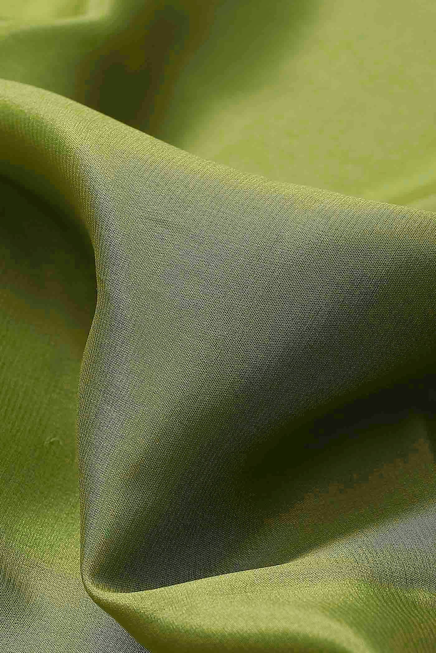 Green Mysore Crepe Saree