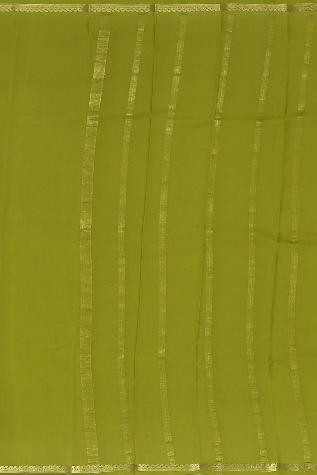 Green Mysore Crepe Saree