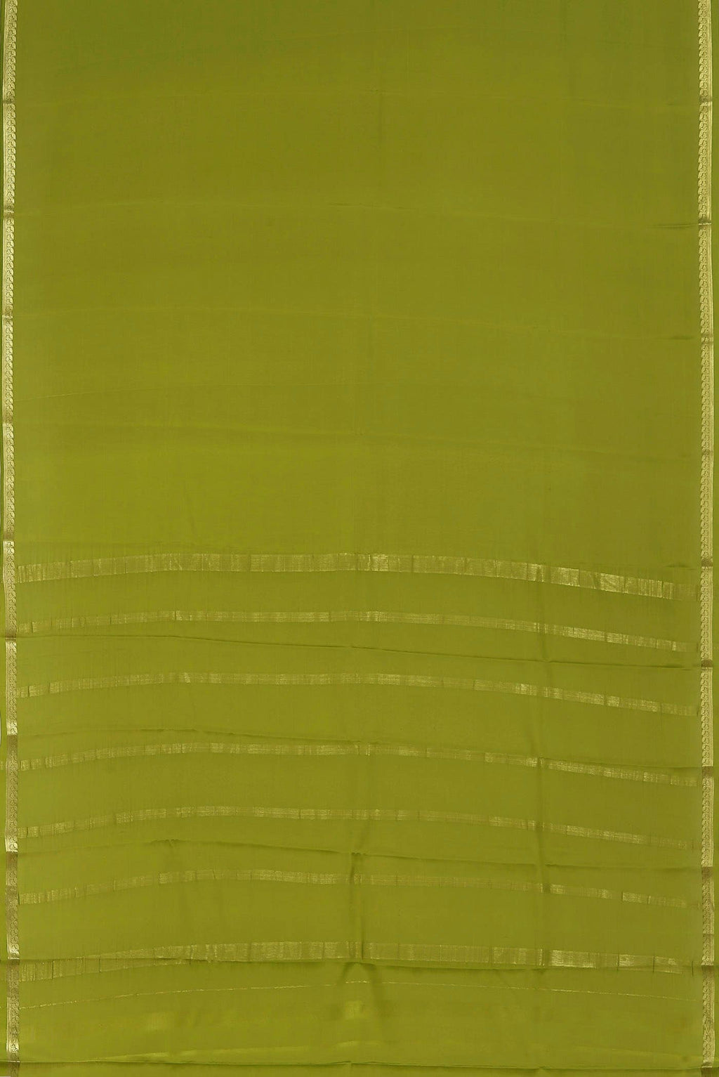 Green Mysore Crepe Saree