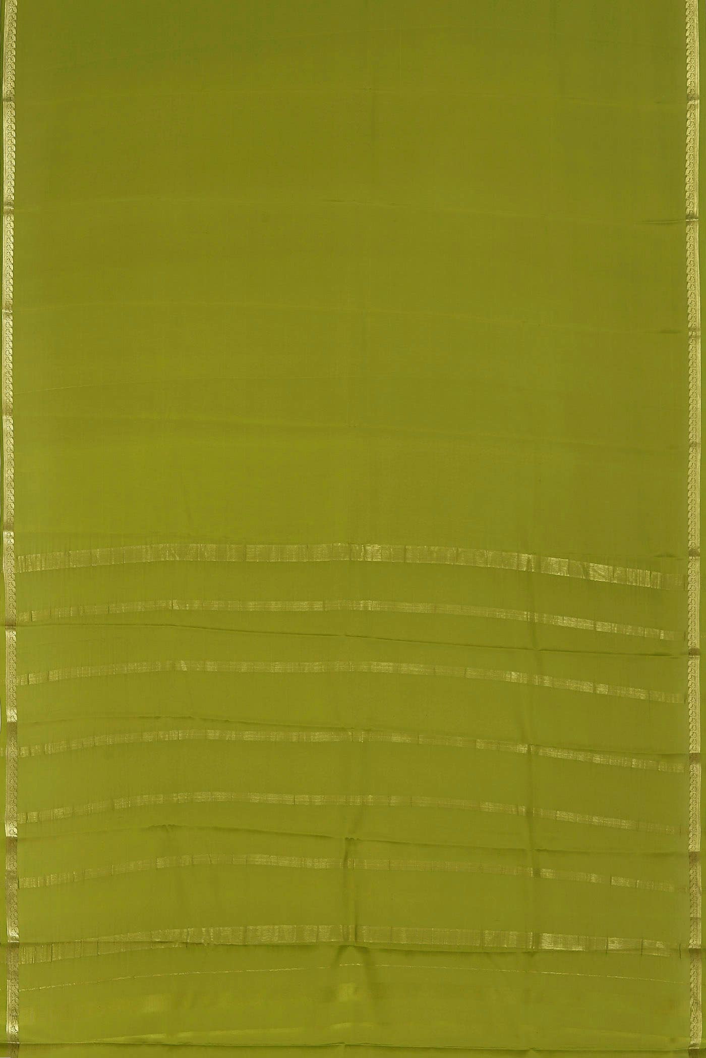 Green Mysore Crepe Saree