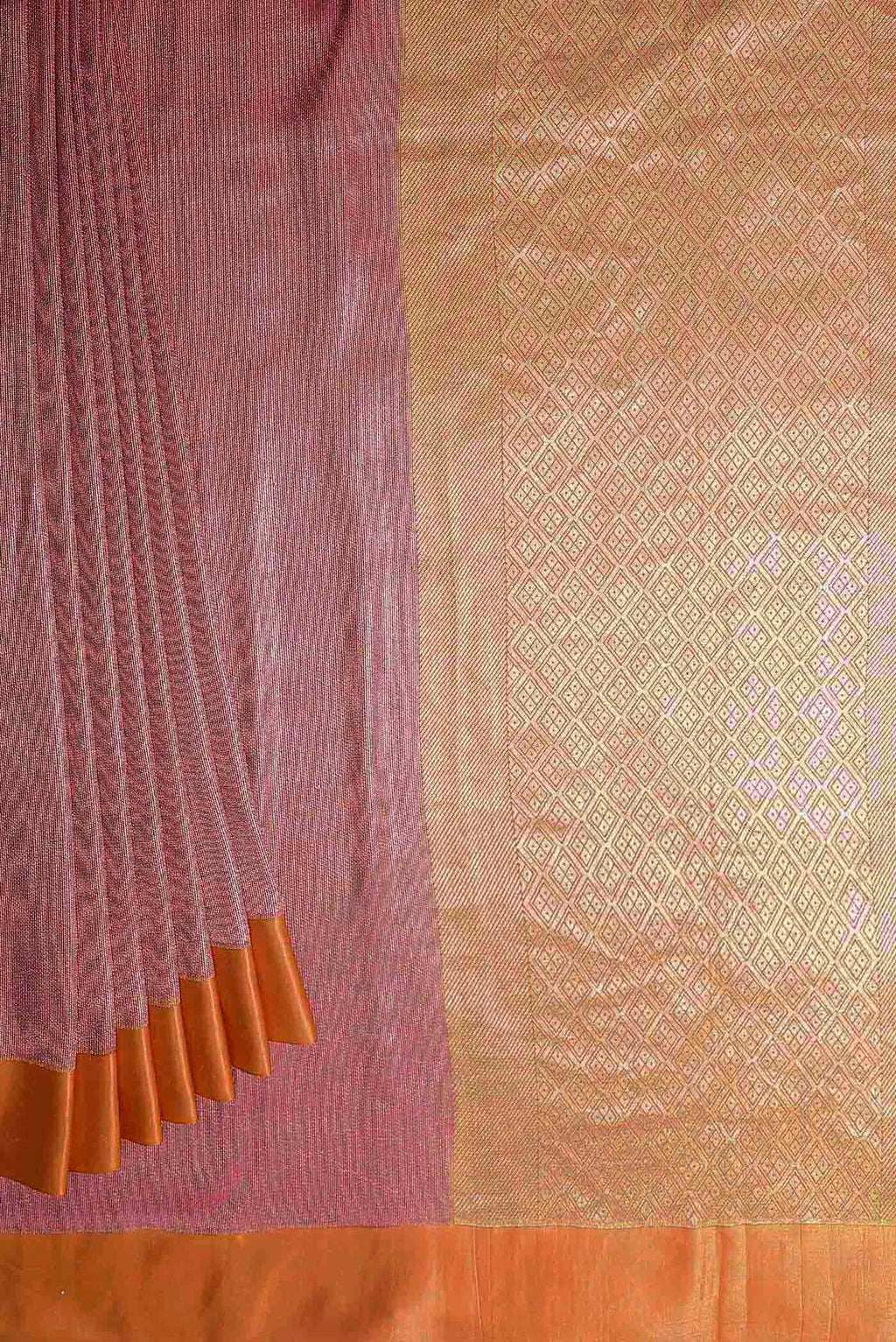 Purple Banarasi Tussar Georgette Saree