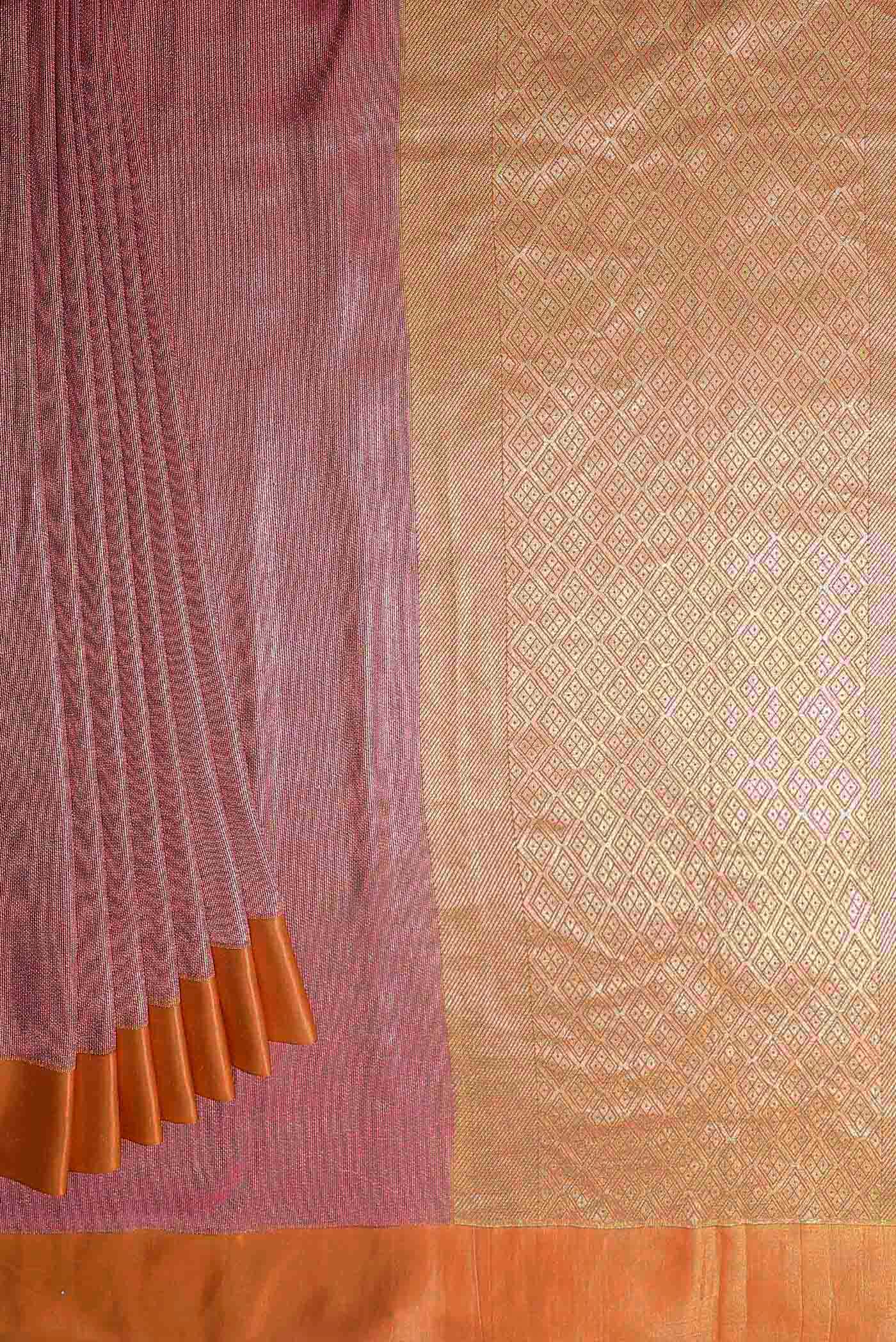 Purple Banarasi Tussar Georgette Saree