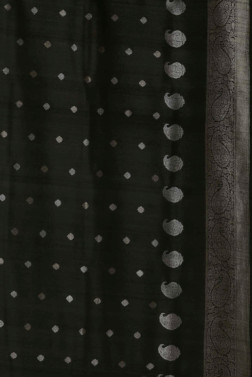 Black Banarasi Tussar Georgette Saree