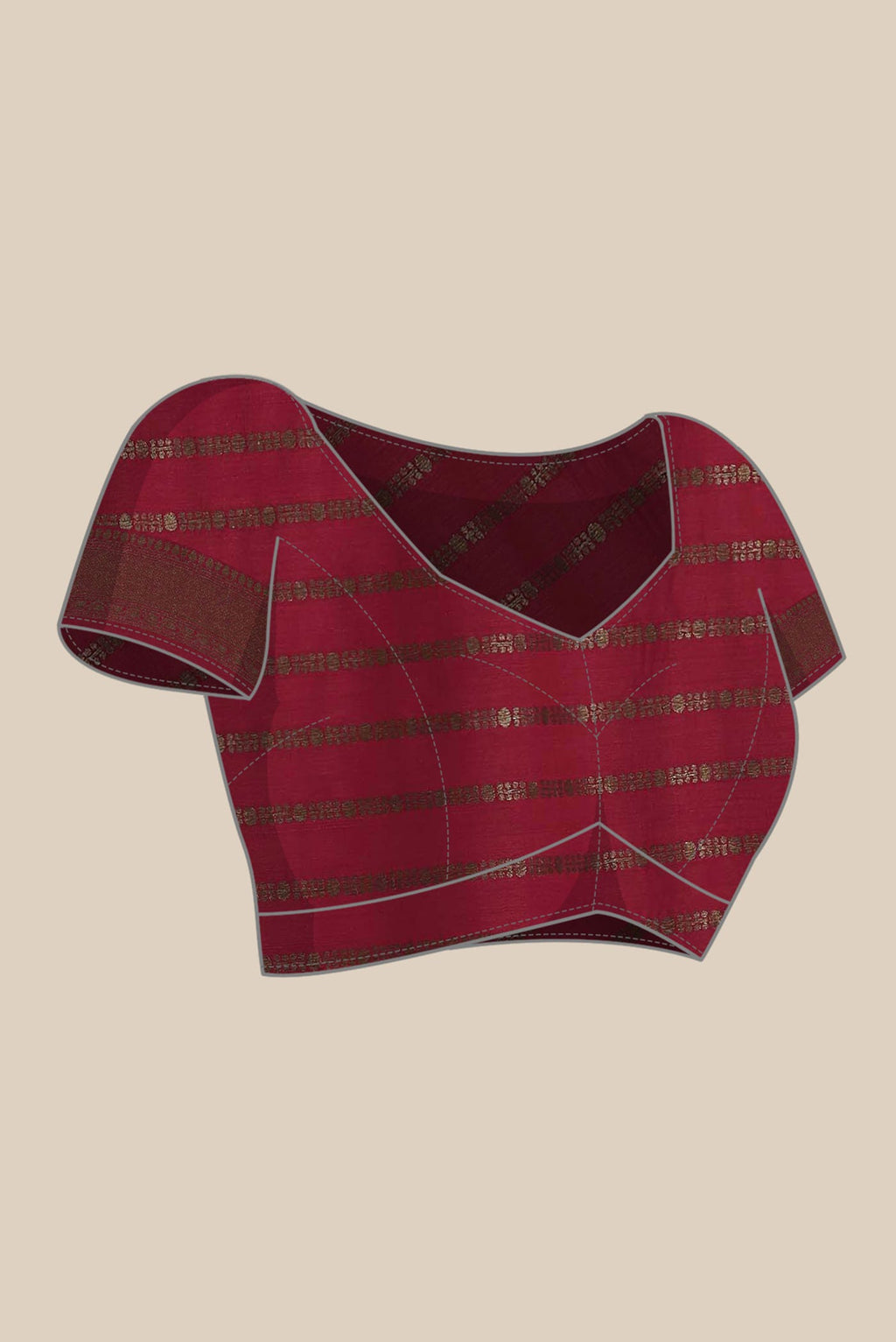 Maroon Banarasi Tussar Georgette Saree