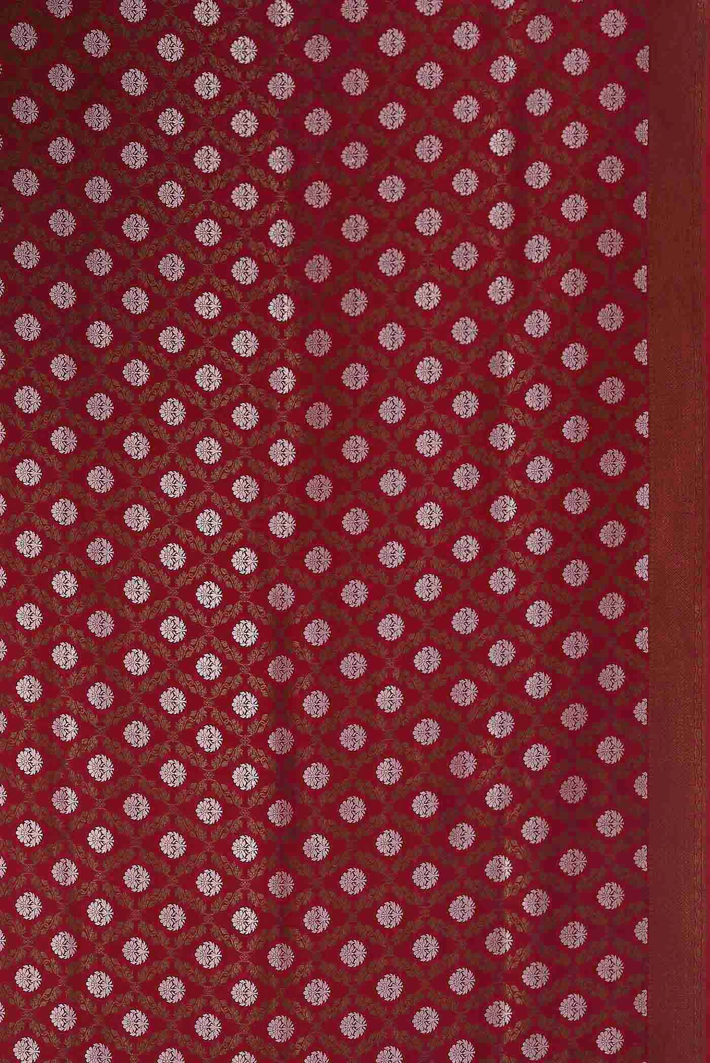 Maroon Banarasi Tussar Georgette Saree
