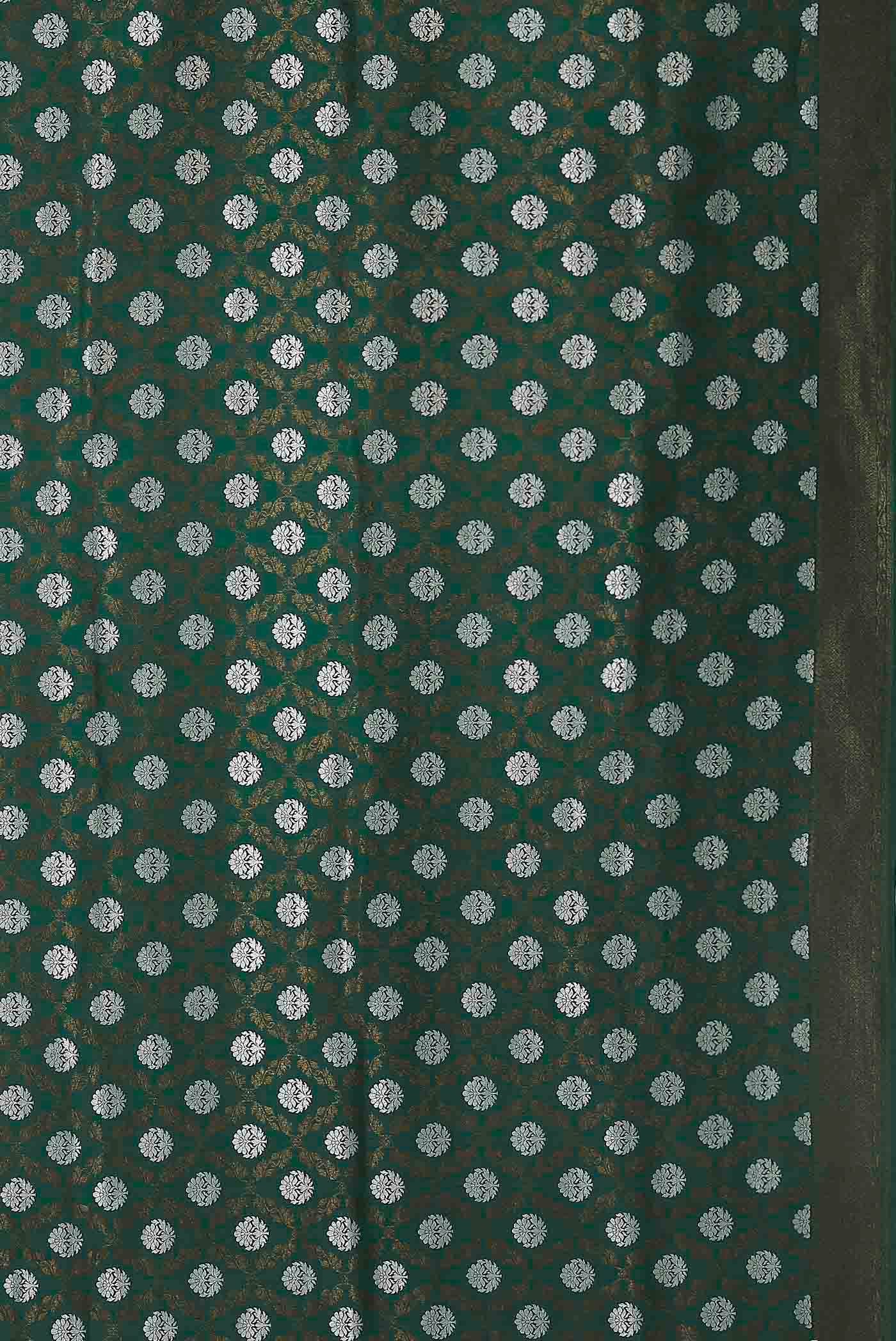 Green Banarasi Tussar Georgette Saree