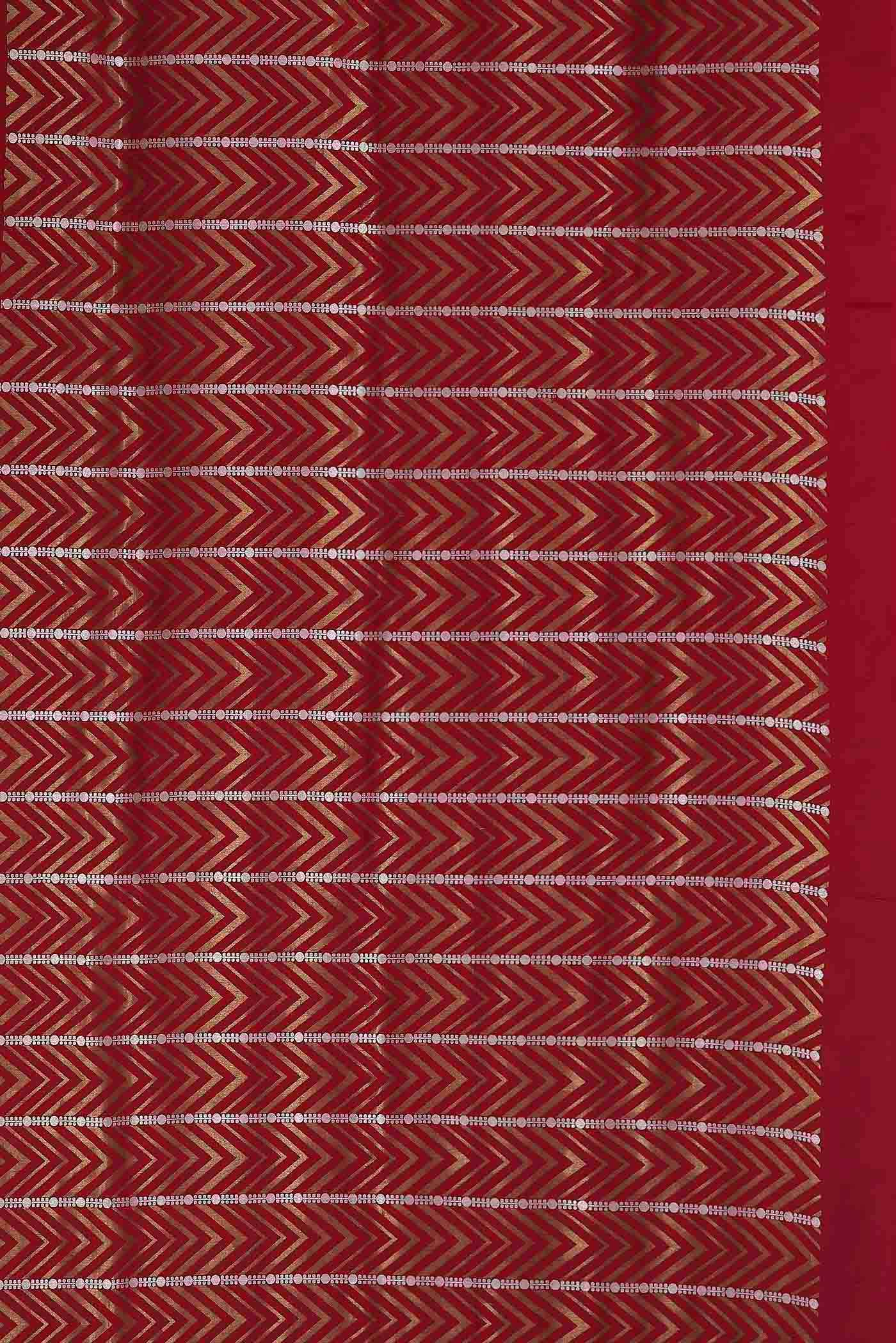 Red Banarasi Tussar Georgette Saree