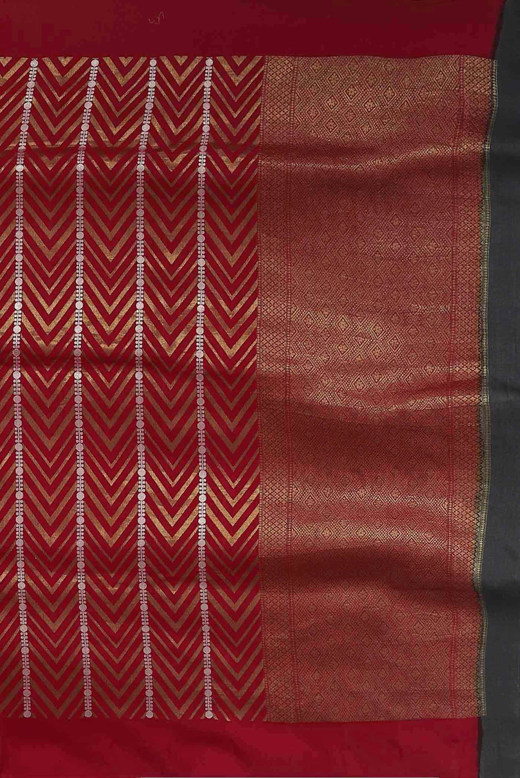Red Banarasi Tussar Georgette Saree