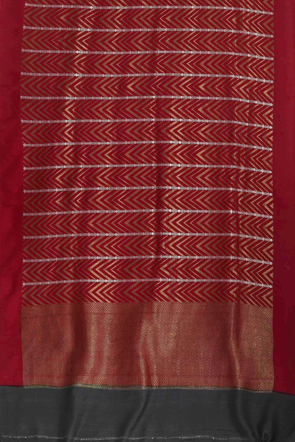 Red Banarasi Tussar Georgette Saree
