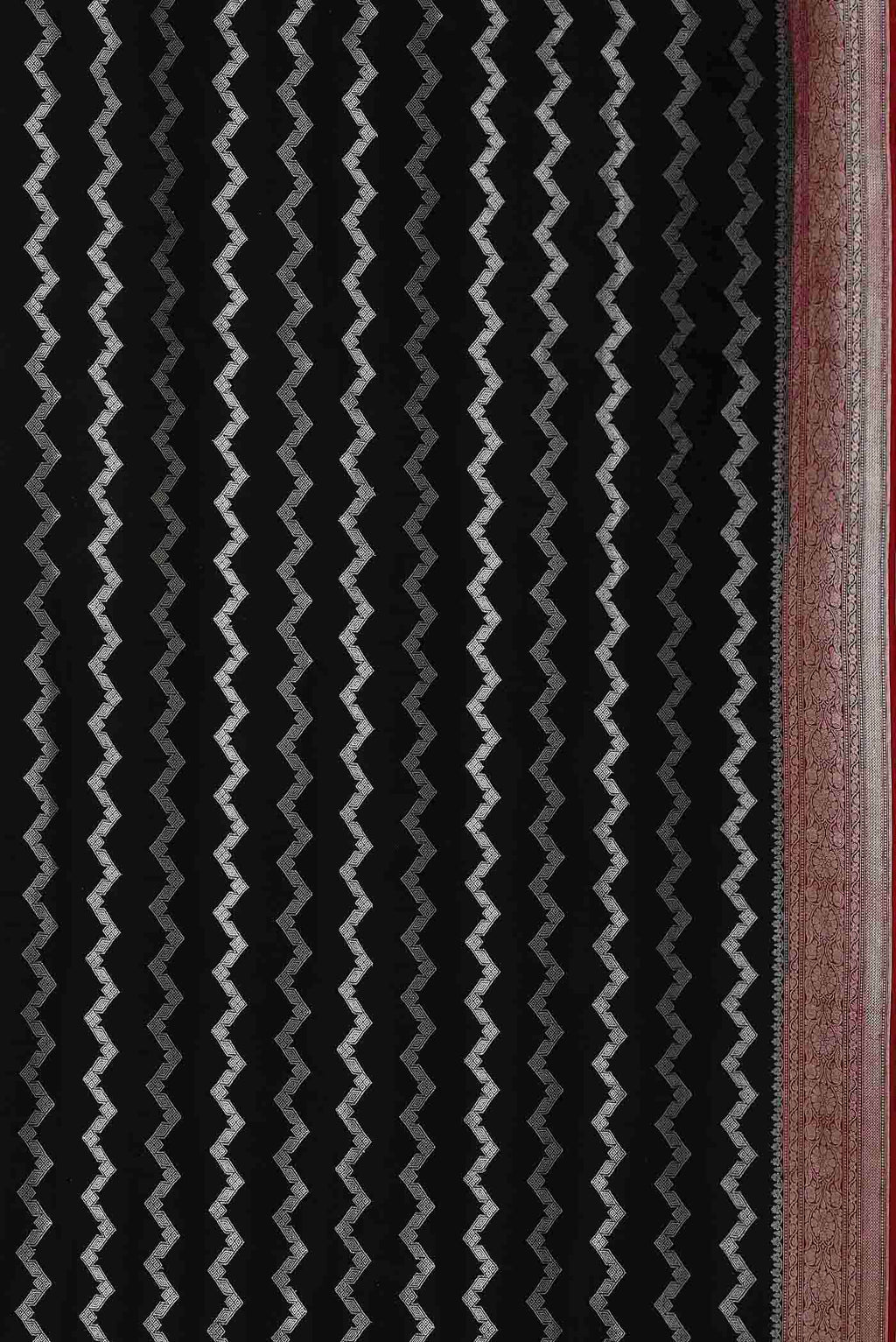 Black Banarasi Tussar Georgette Saree