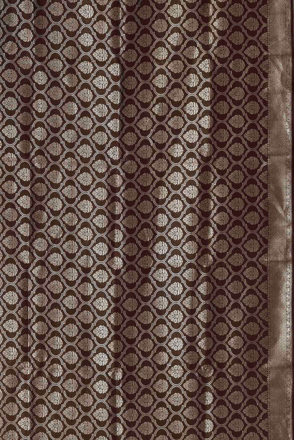 Brown Banarasi Tussar Georgette Saree