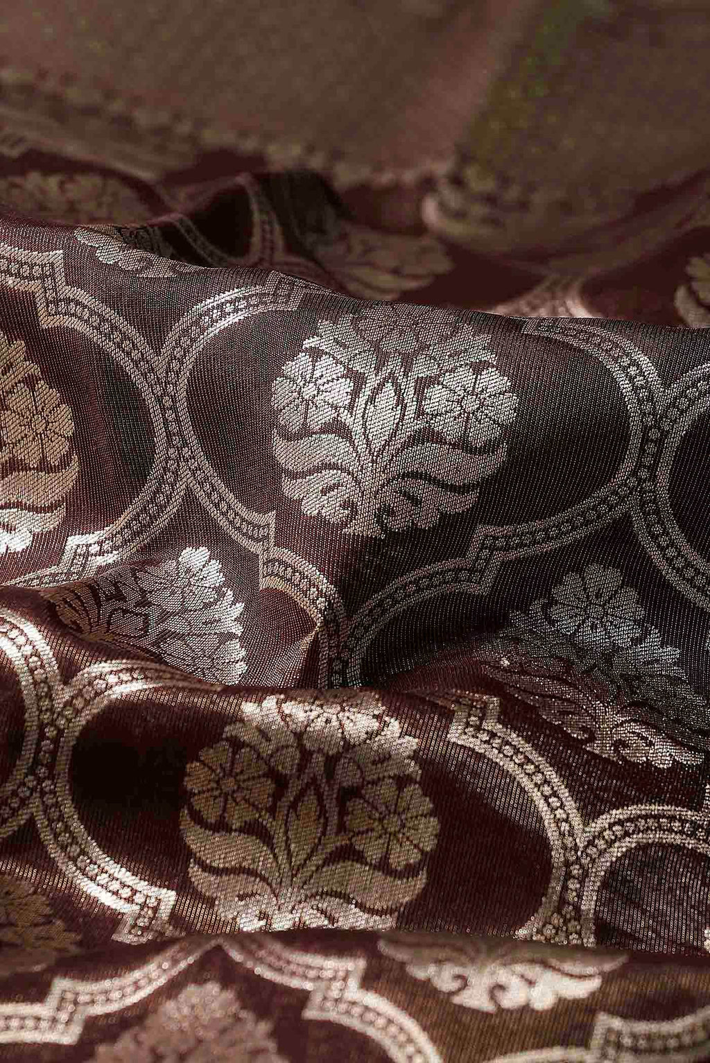 Brown Banarasi Tussar Georgette Saree
