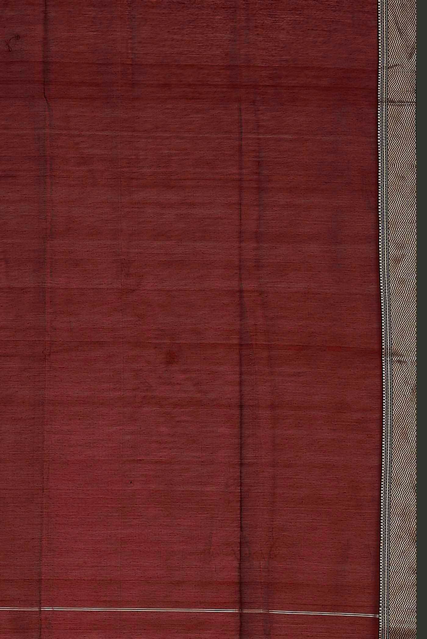 Brown Maheshwari Silk Cotton Saree