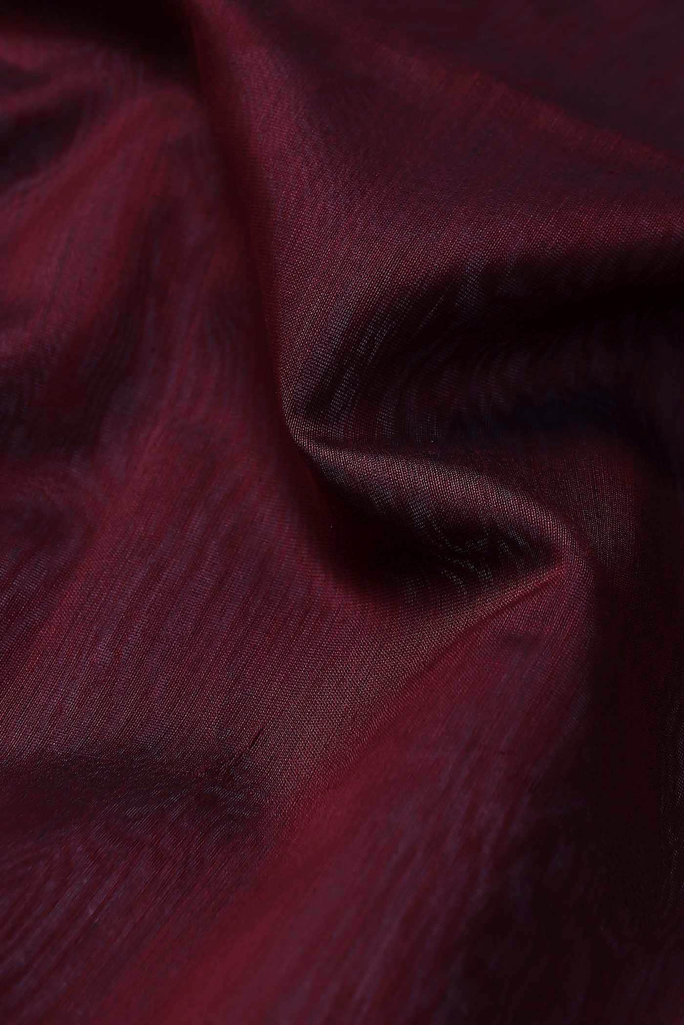 Brown Maheshwari Silk Cotton Saree