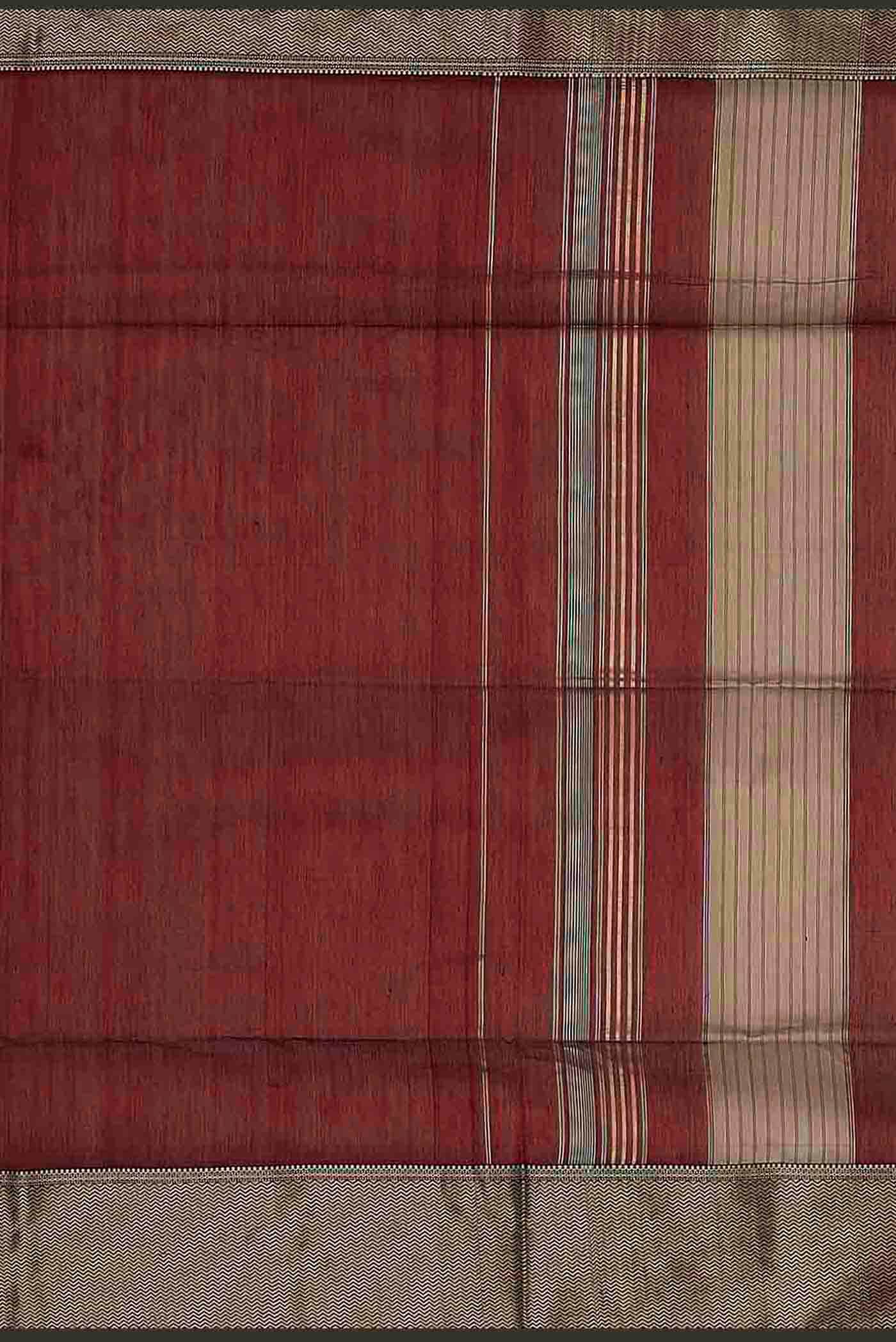 Brown Maheshwari Silk Cotton Saree