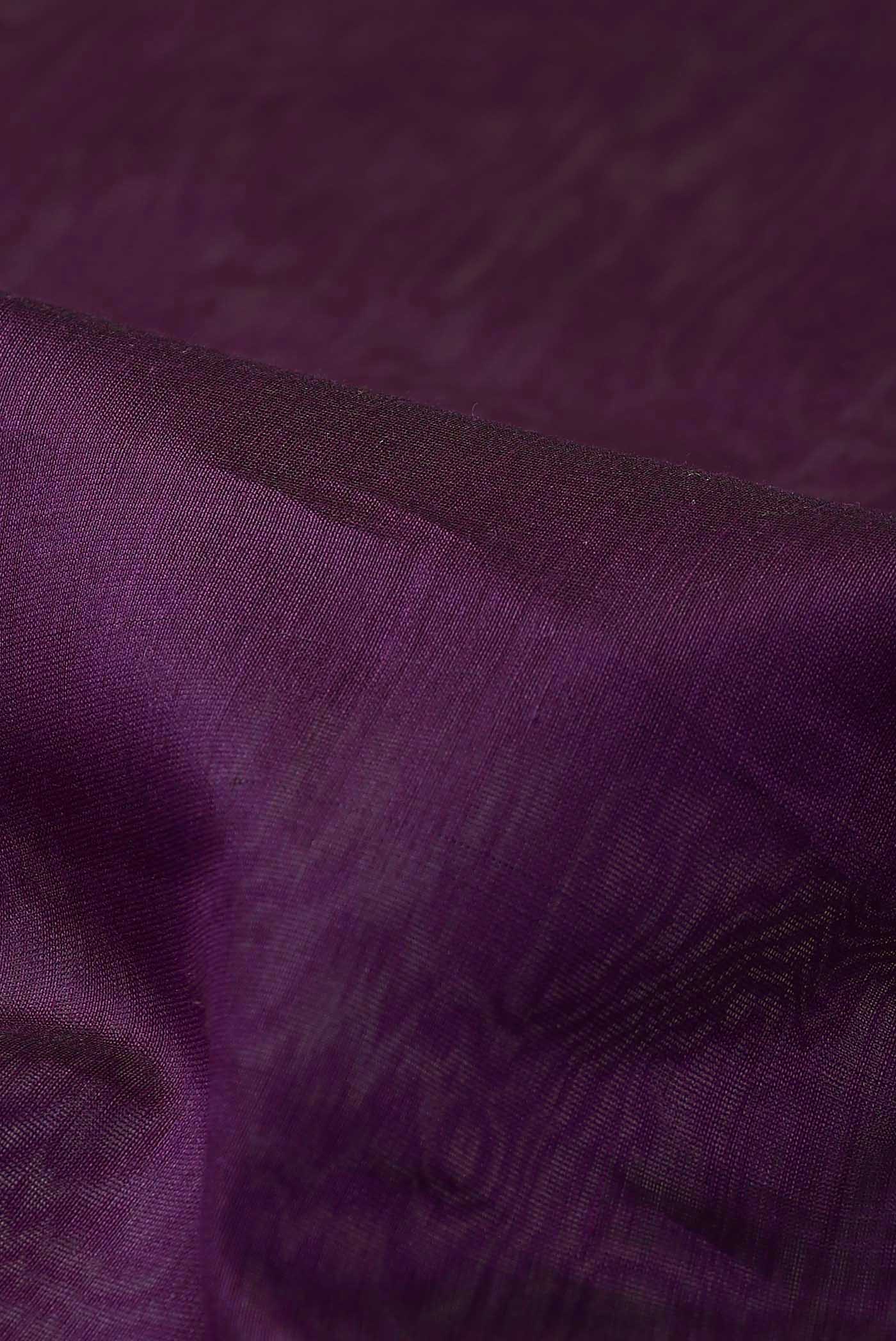 Purple Maheshwari Silk Cotton Saree