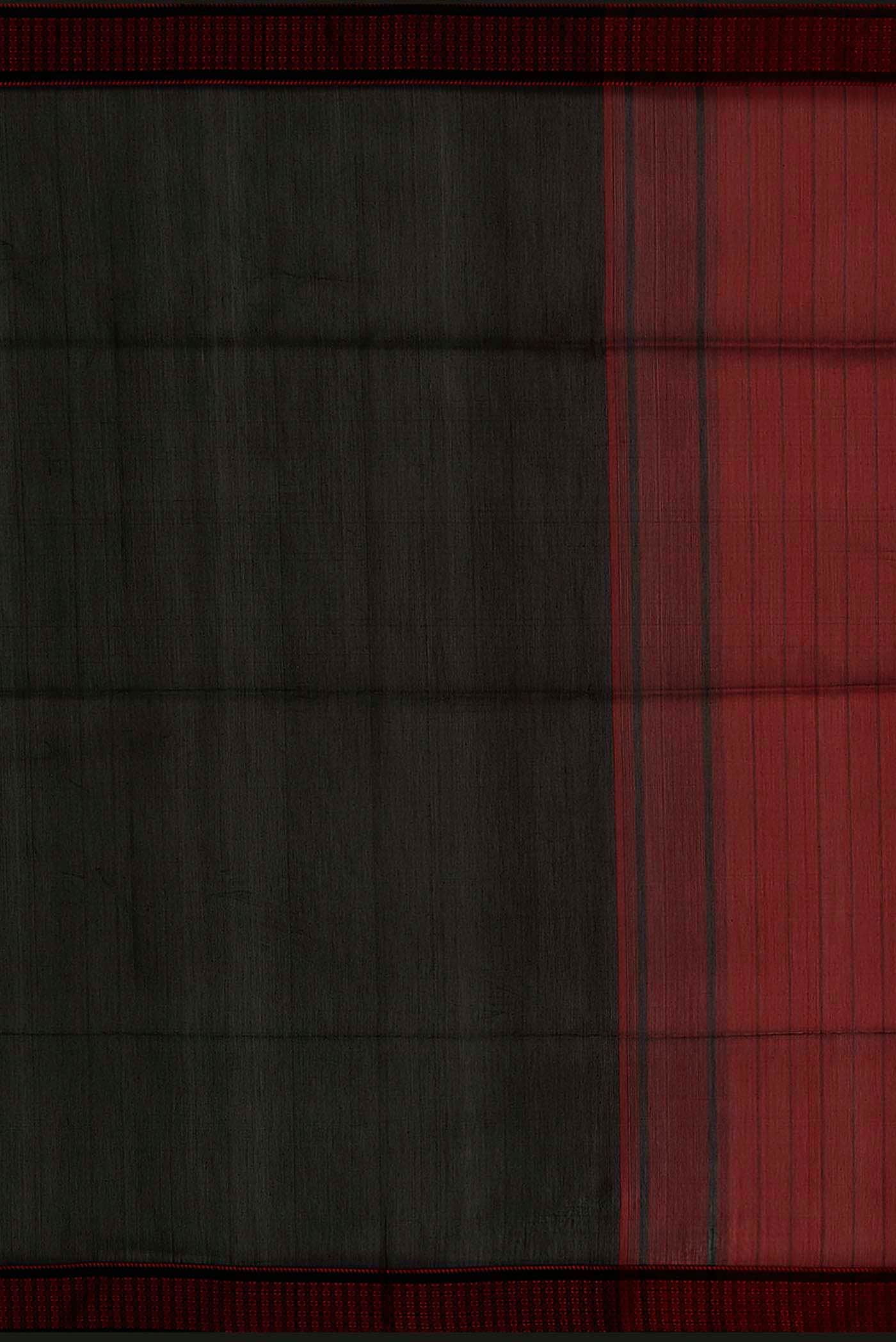 Black Maheshwari Silk Cotton Saree