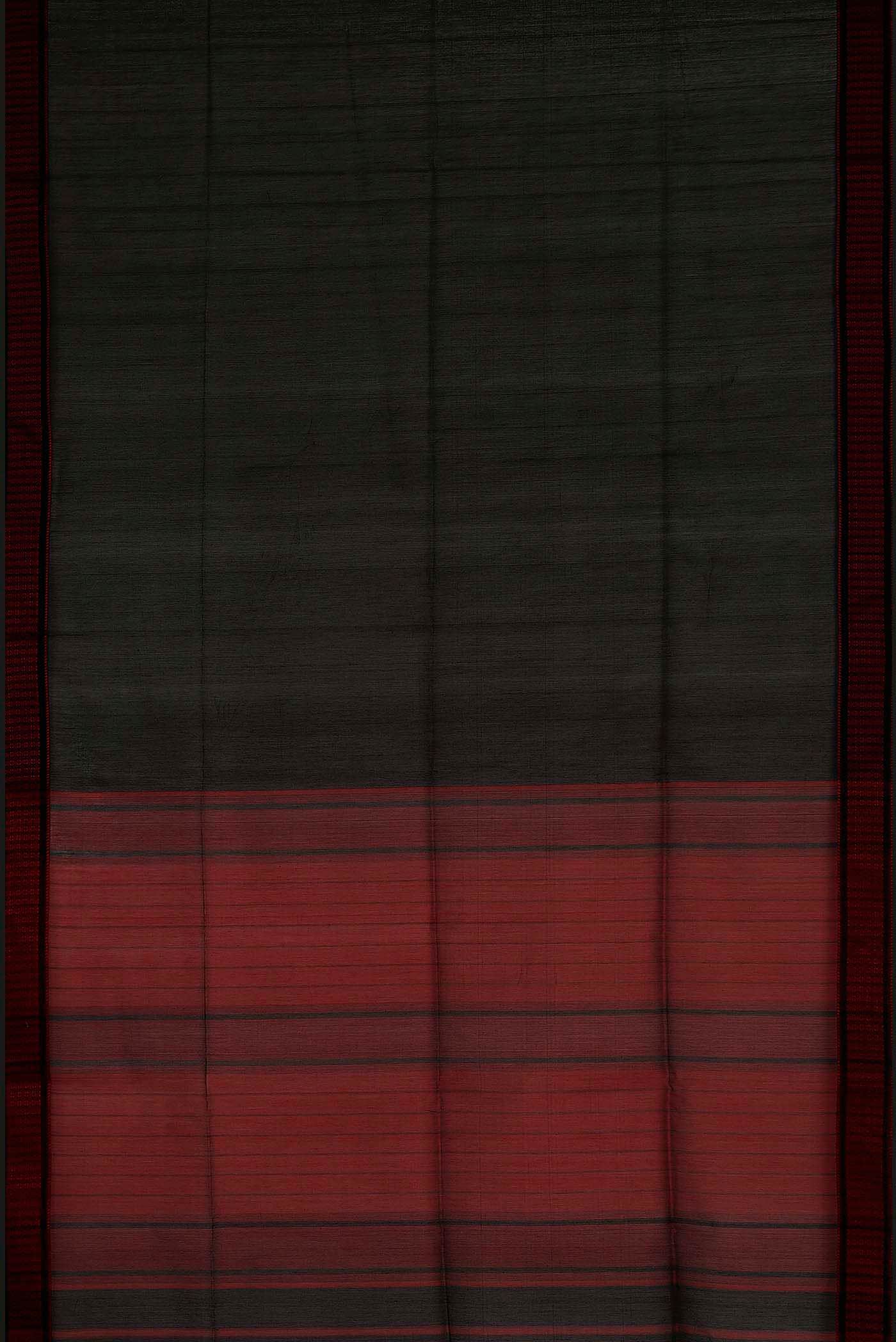 Black Maheshwari Silk Cotton Saree