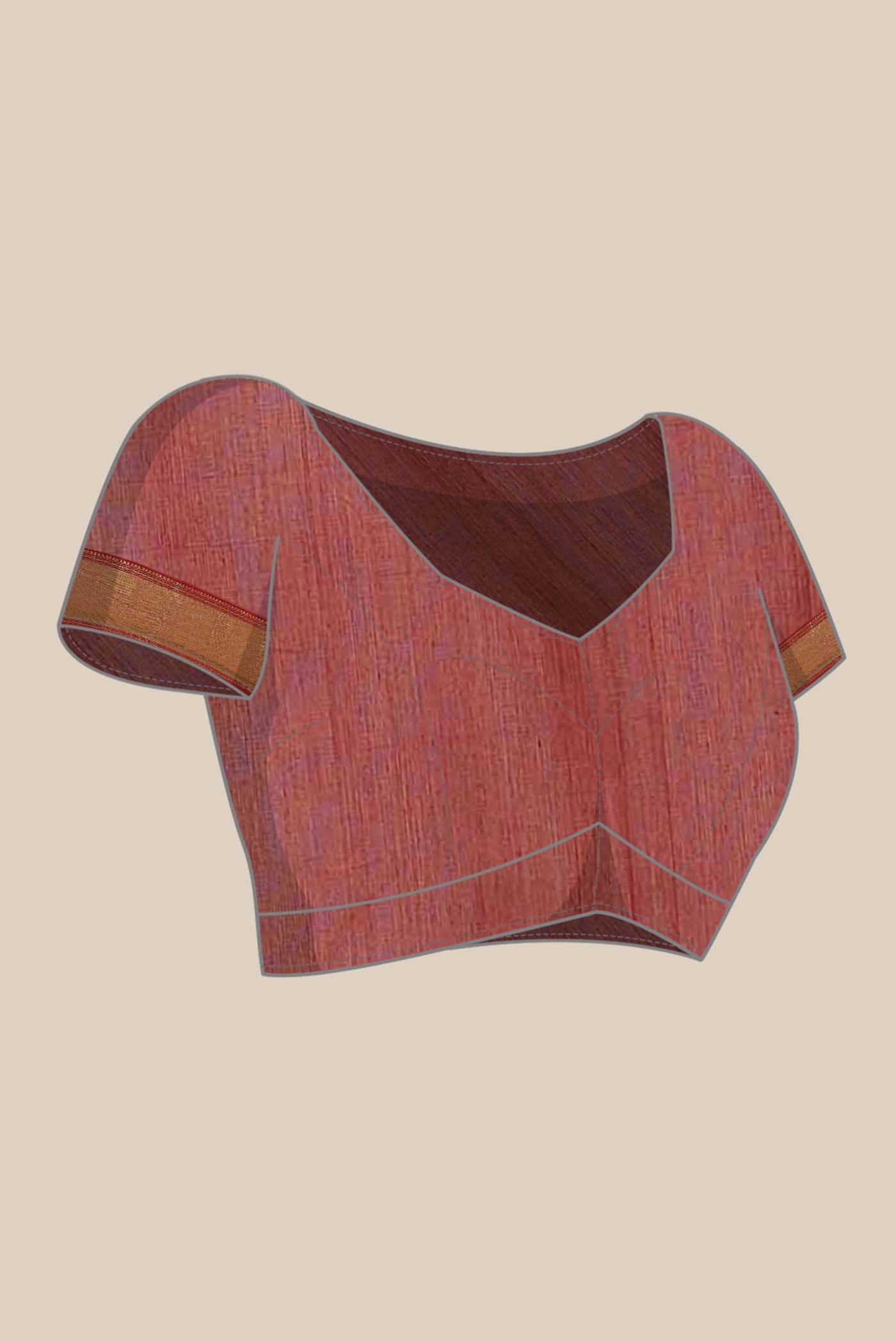 Maroon Maheshwari Silk Cotton Saree