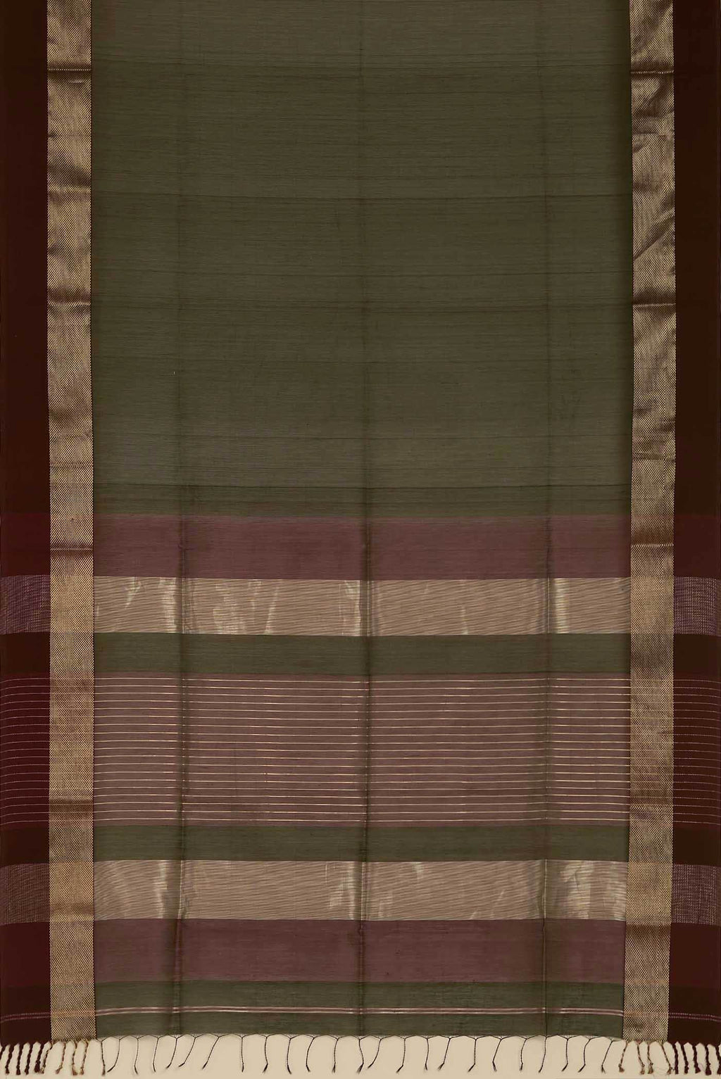 Black Maheshwari Silk Cotton Saree