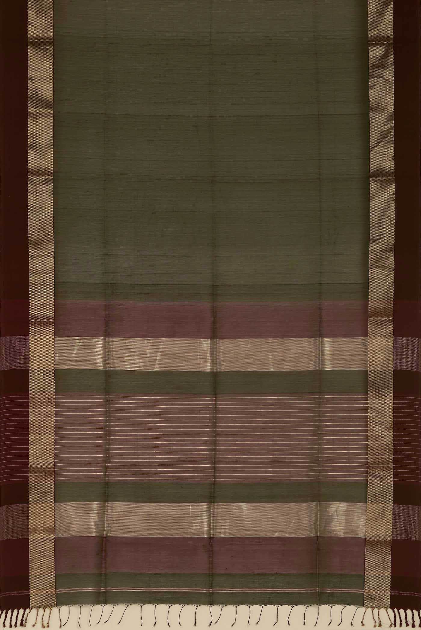 Black Maheshwari Silk Cotton Saree