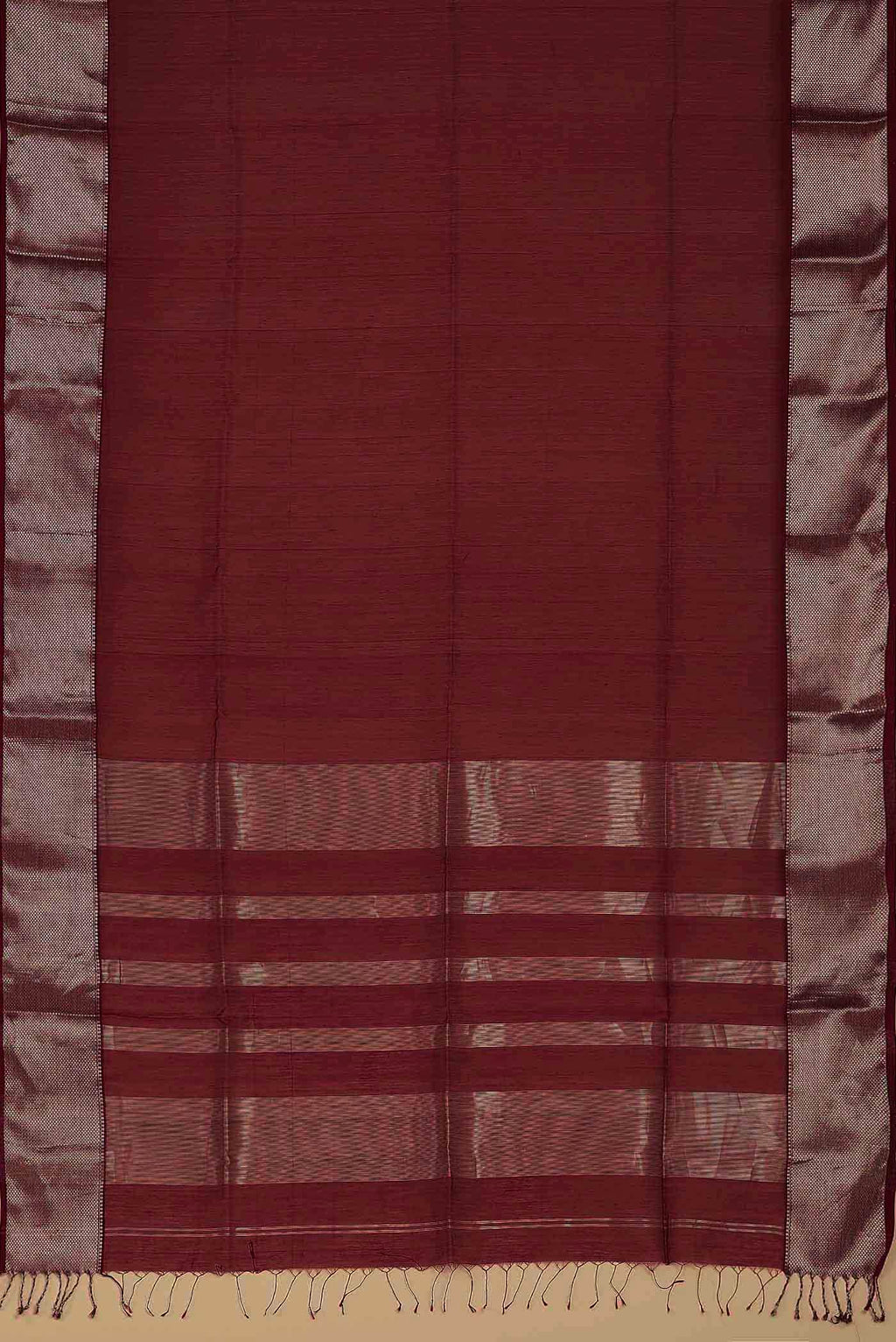 Red Maheshwari Silk Cotton Saree