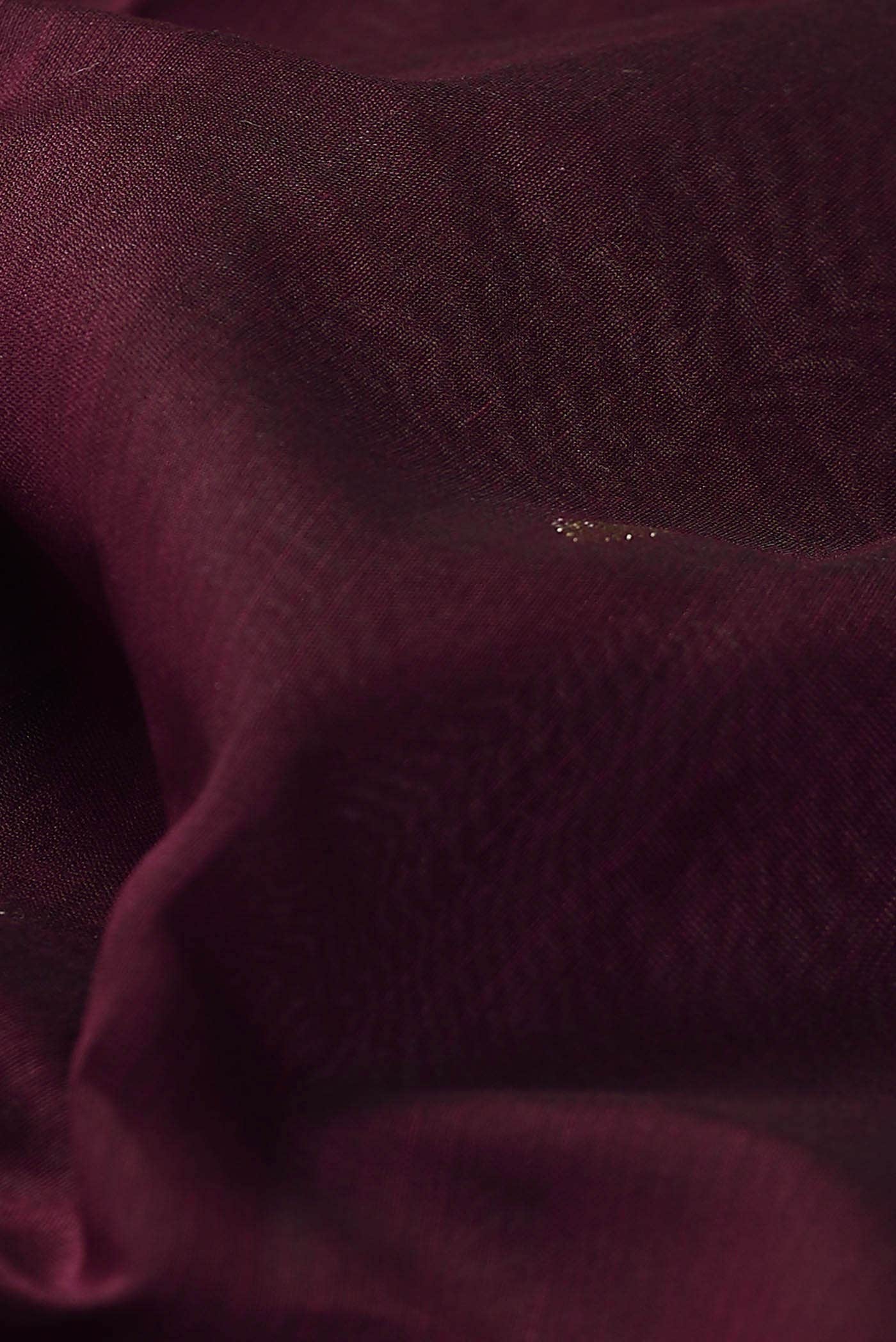 Maroon Maheshwari Silk Cotton Saree
