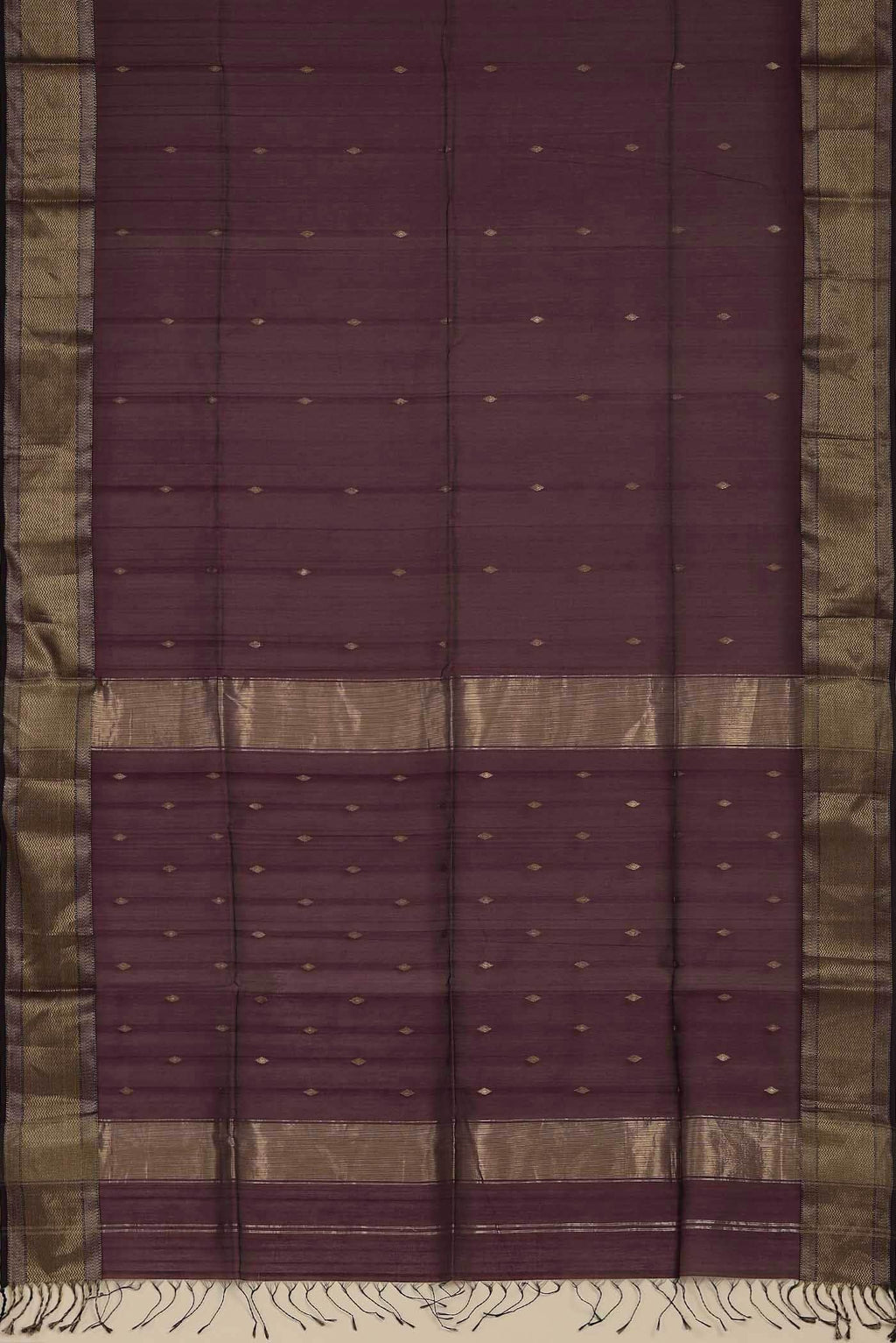 Maroon Maheshwari Silk Cotton Saree