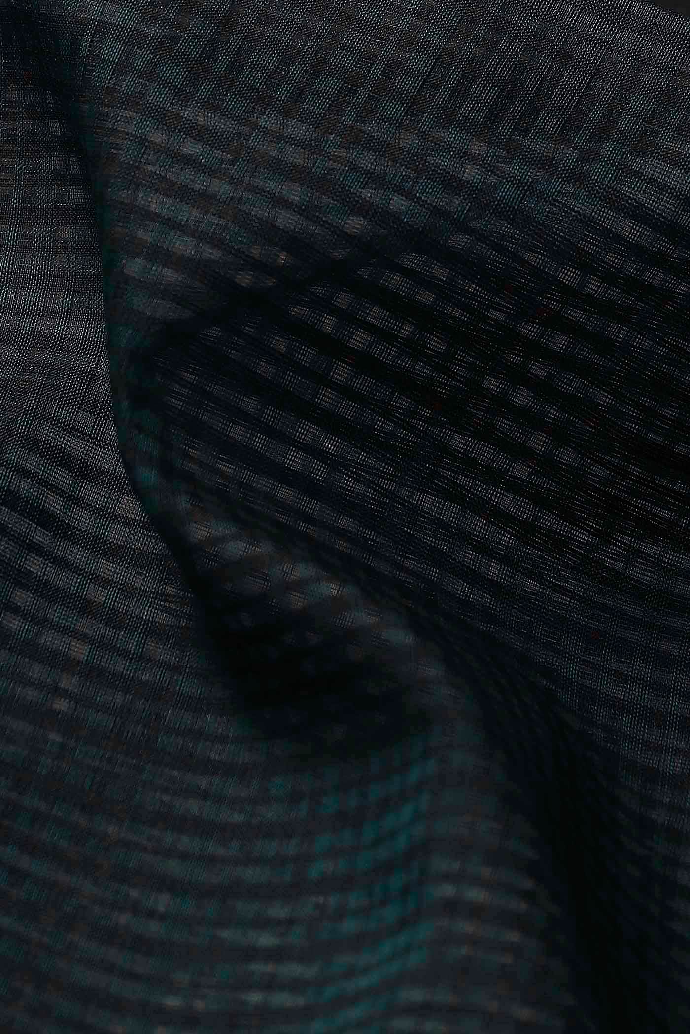 Black Maheshwari Silk Cotton Saree