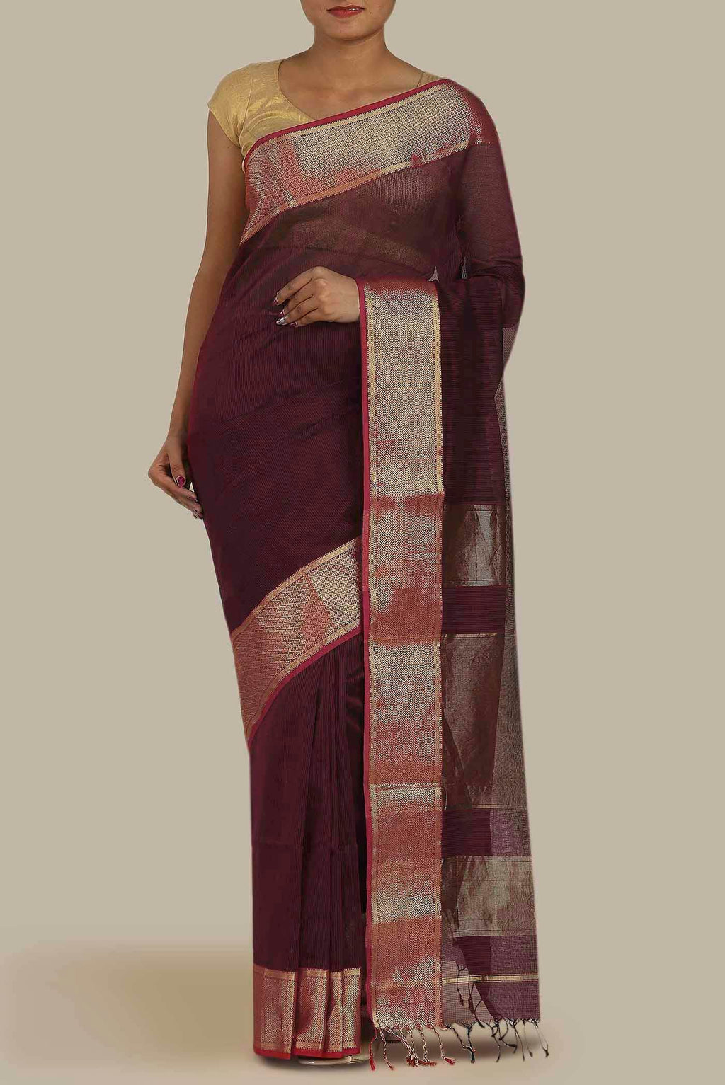 Multi Maheshwari Silk Cotton Saree