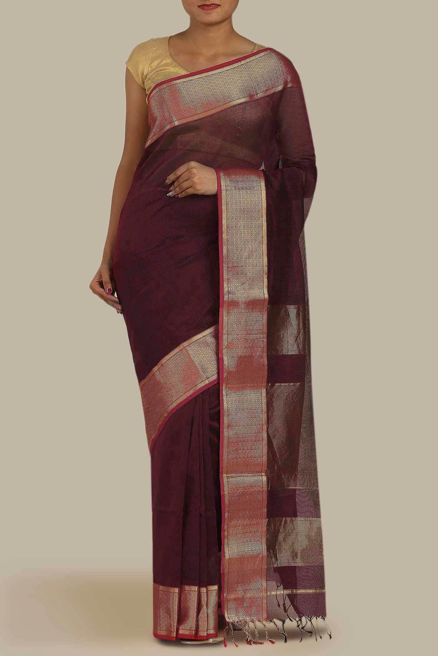 Multi Maheshwari Silk Cotton Saree