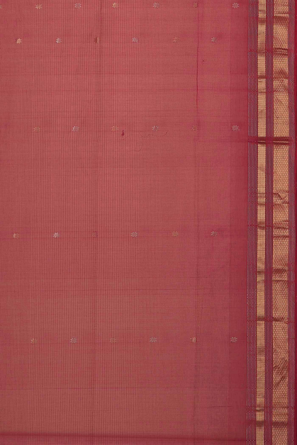 Red Maheshwari Silk Cotton Saree