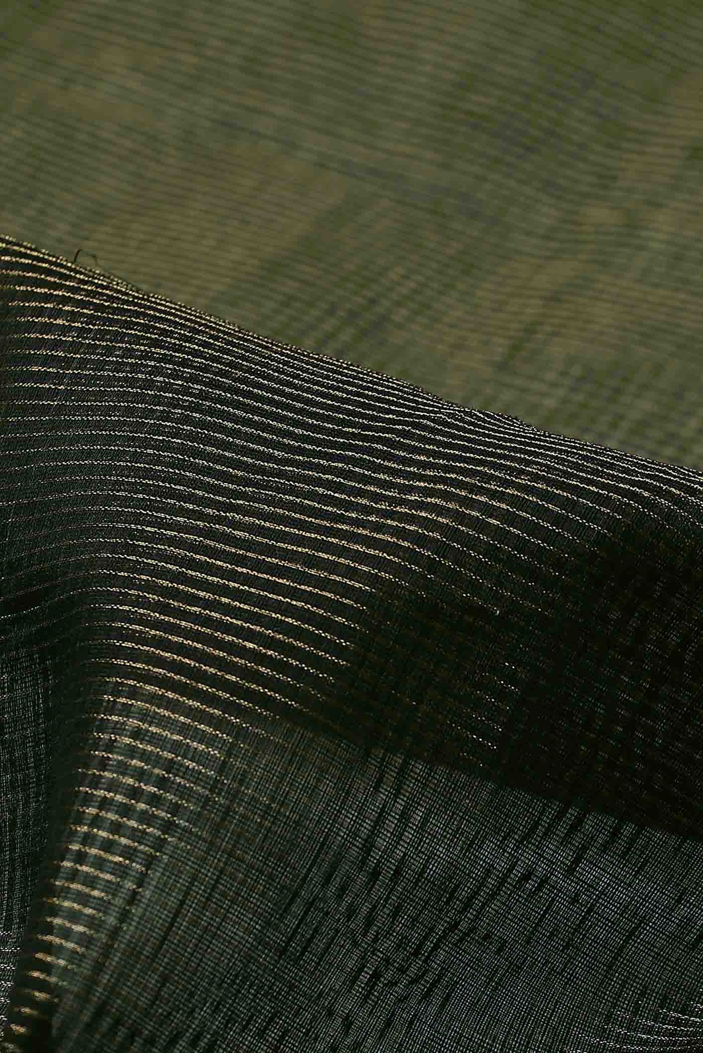 Black Maheshwari Silk Cotton Saree