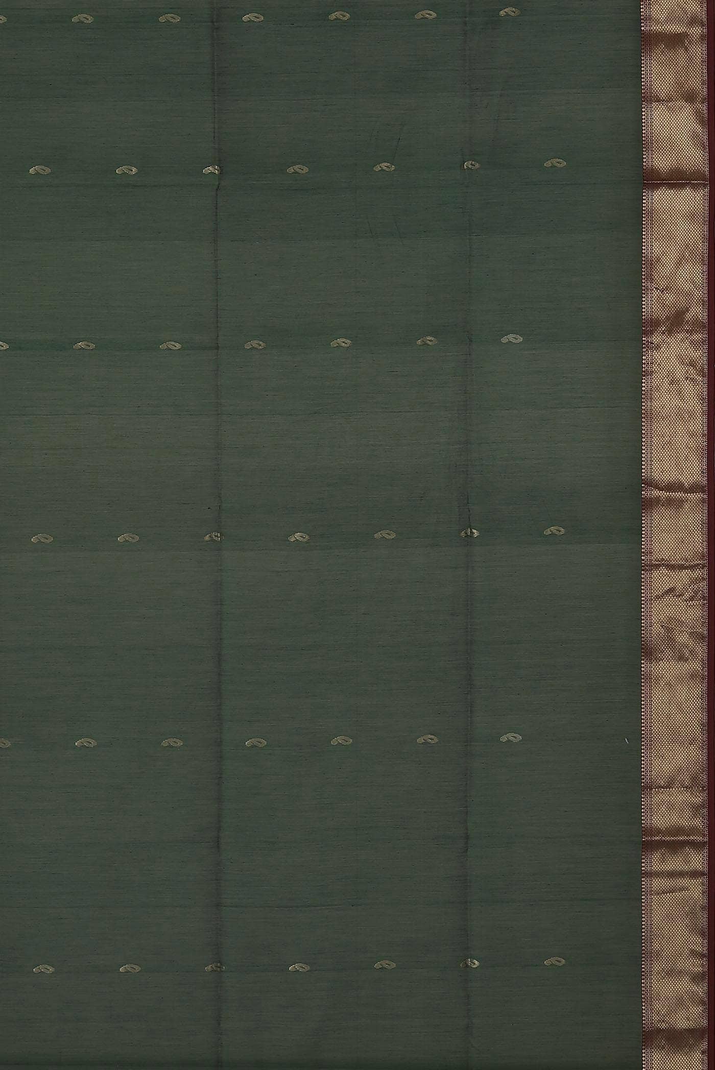 Green Maheshwari Silk Cotton Saree
