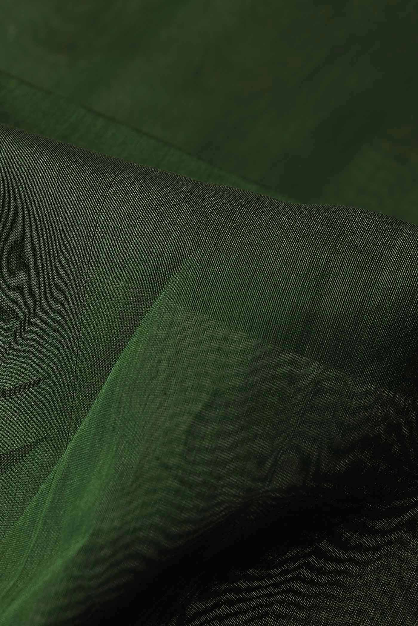 Green Maheshwari Silk Cotton Saree