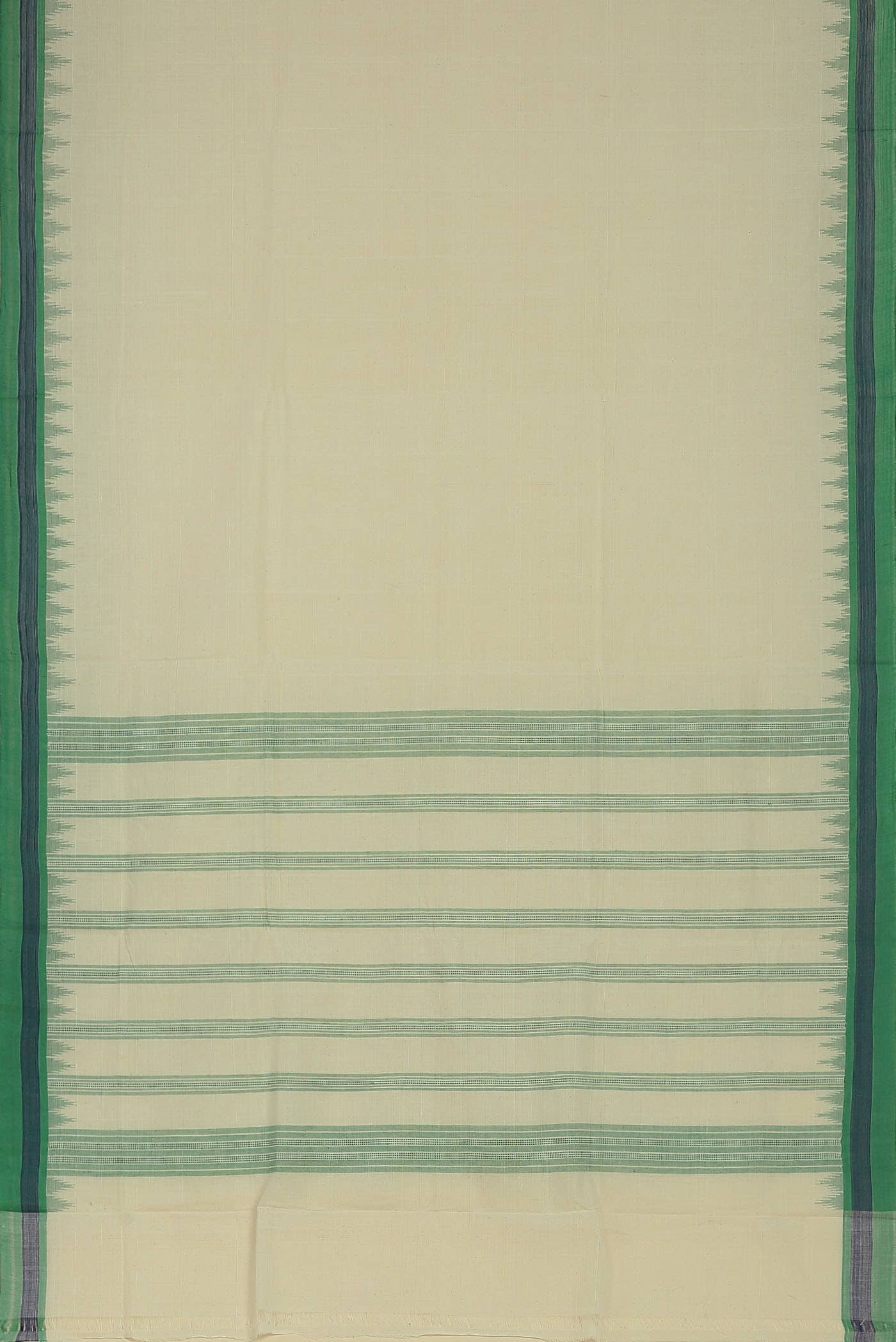 Cream Mangalagiri Cotton Saree