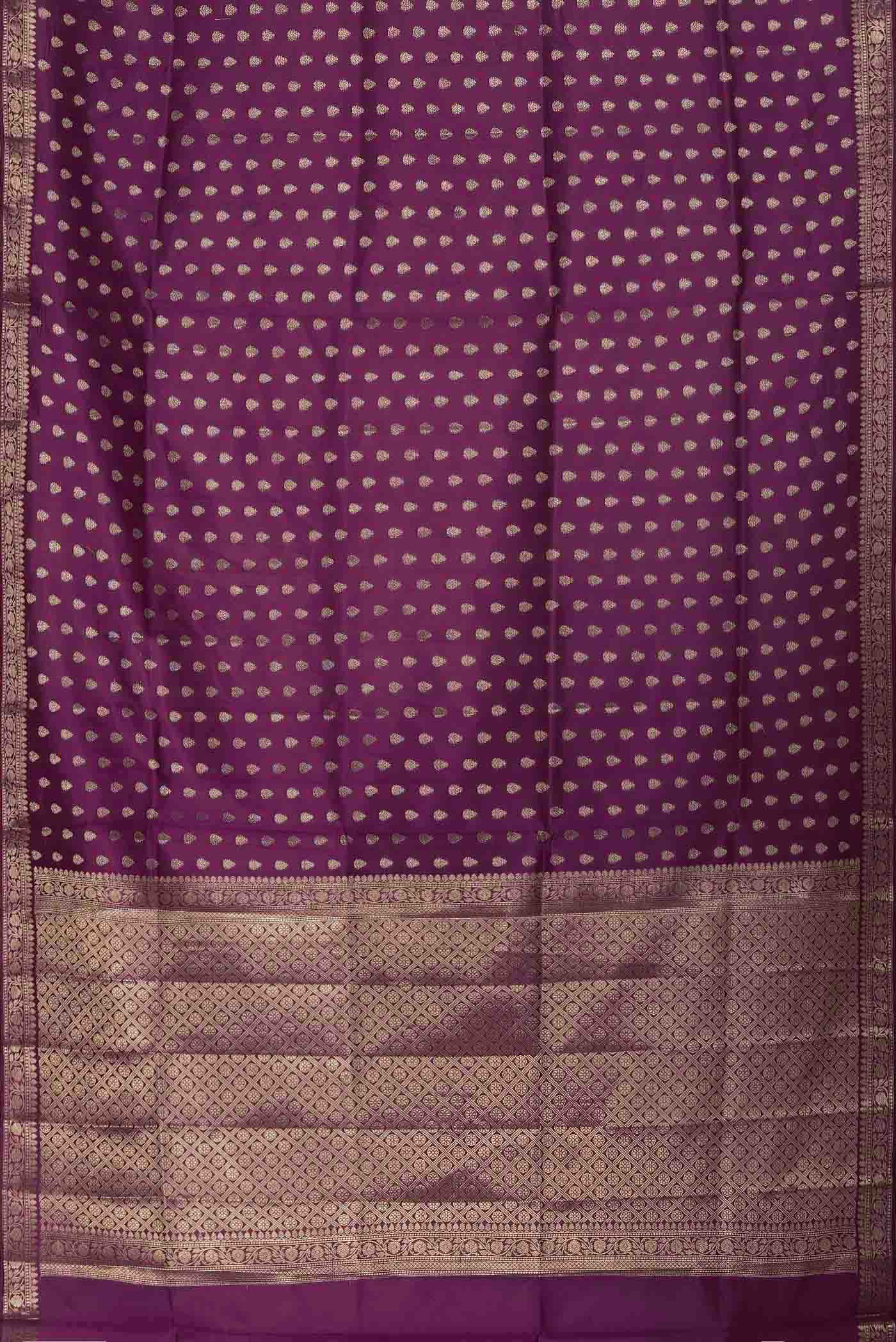 Purple Banarasi Raw Silk Saree